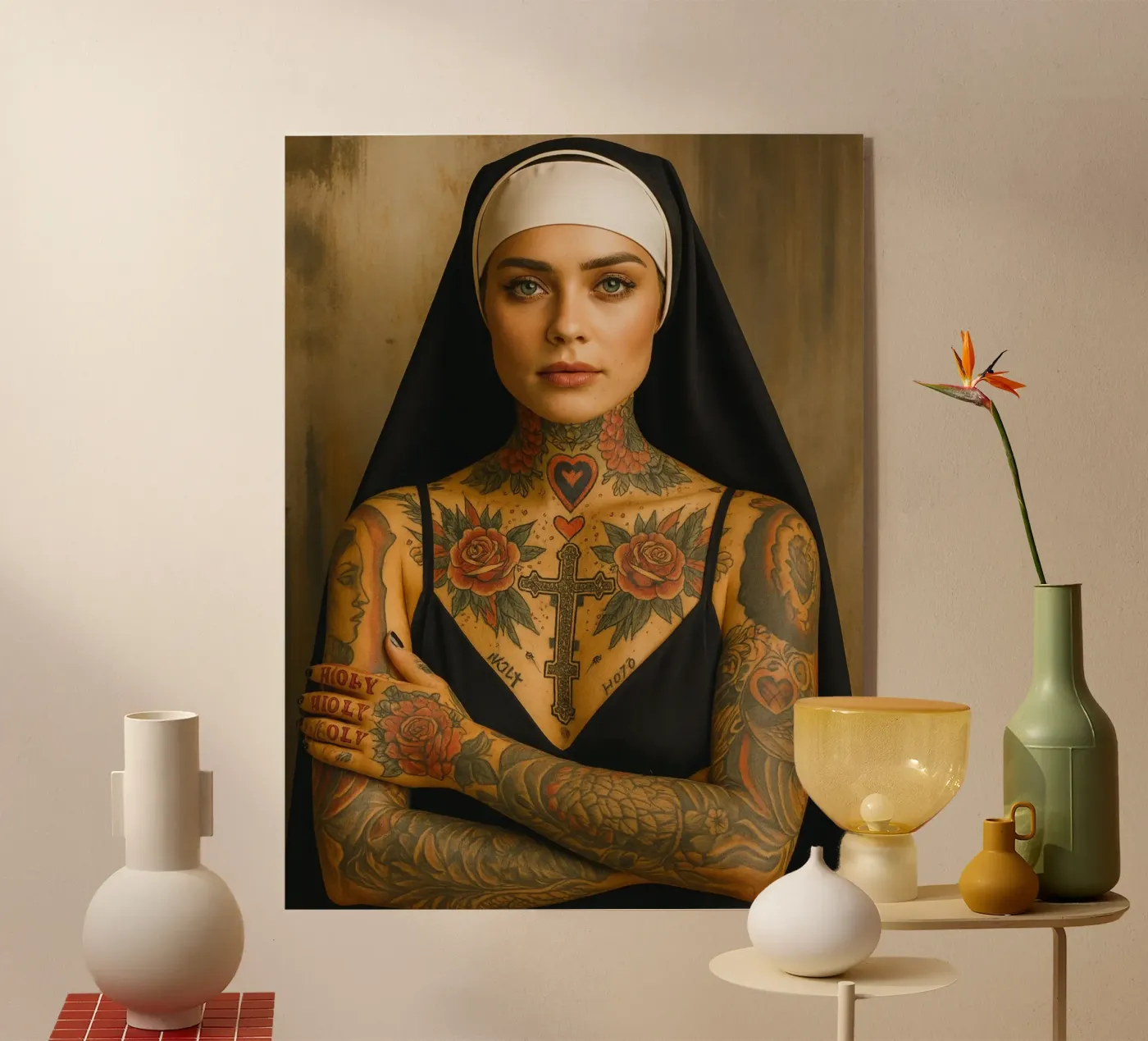 well tattoed acrylic glass by Klapadoa