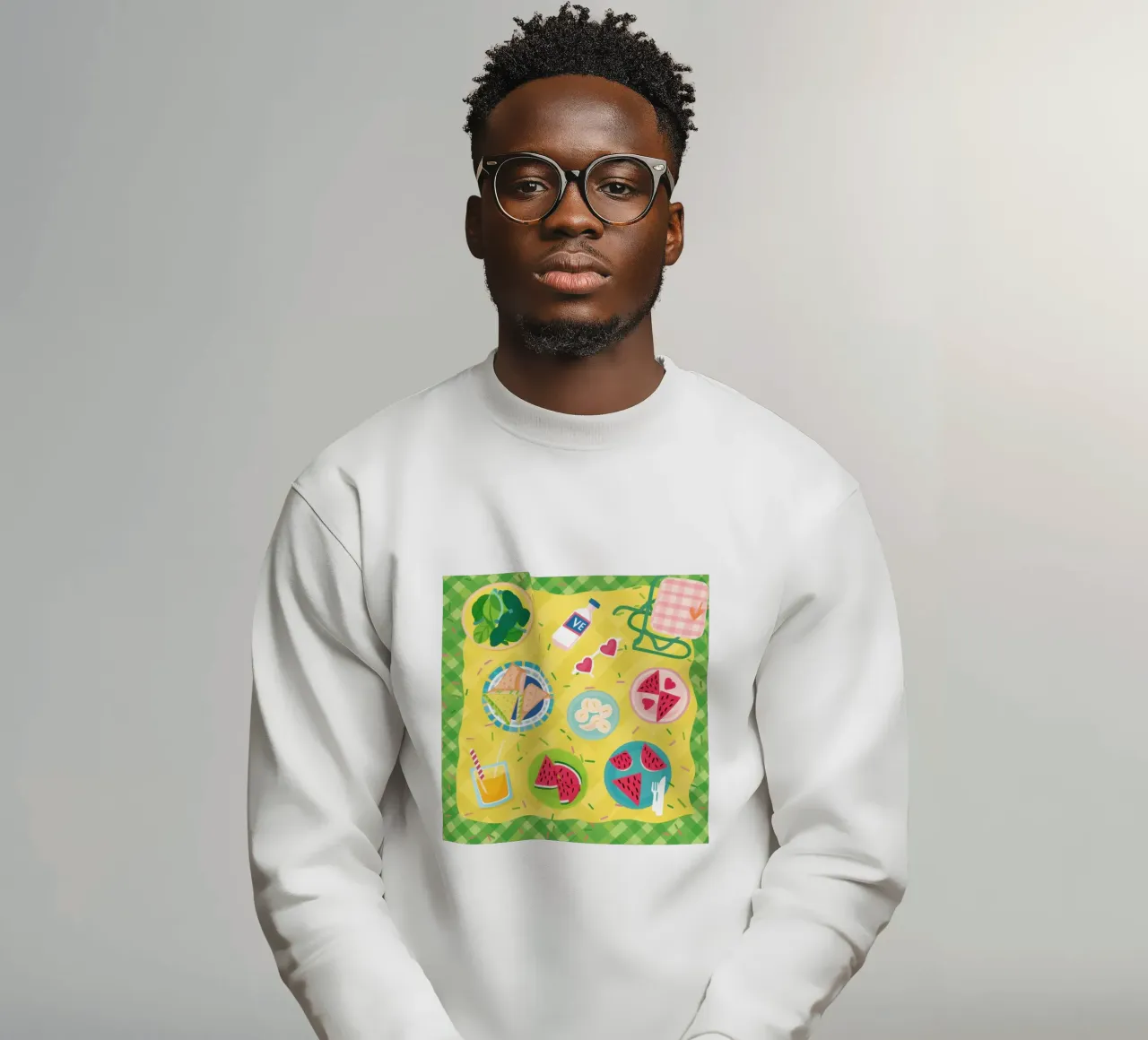 Flatlay di Joyful Foodie felpa da Sky Velour