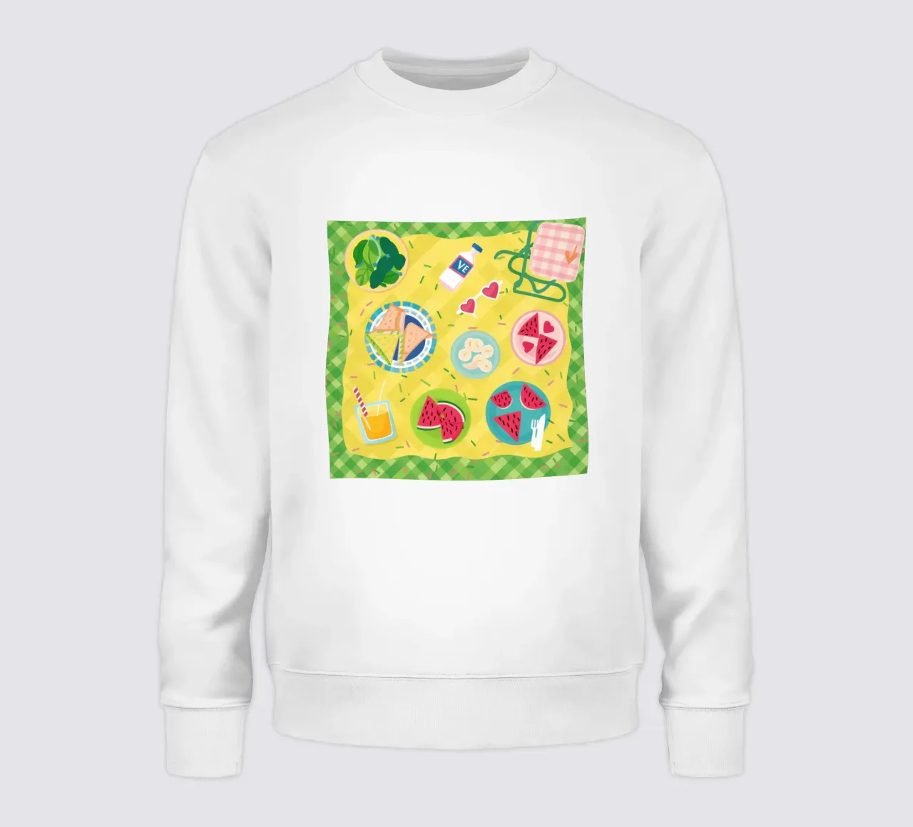 Flatlay di Joyful Foodie felpa da Sky Velour