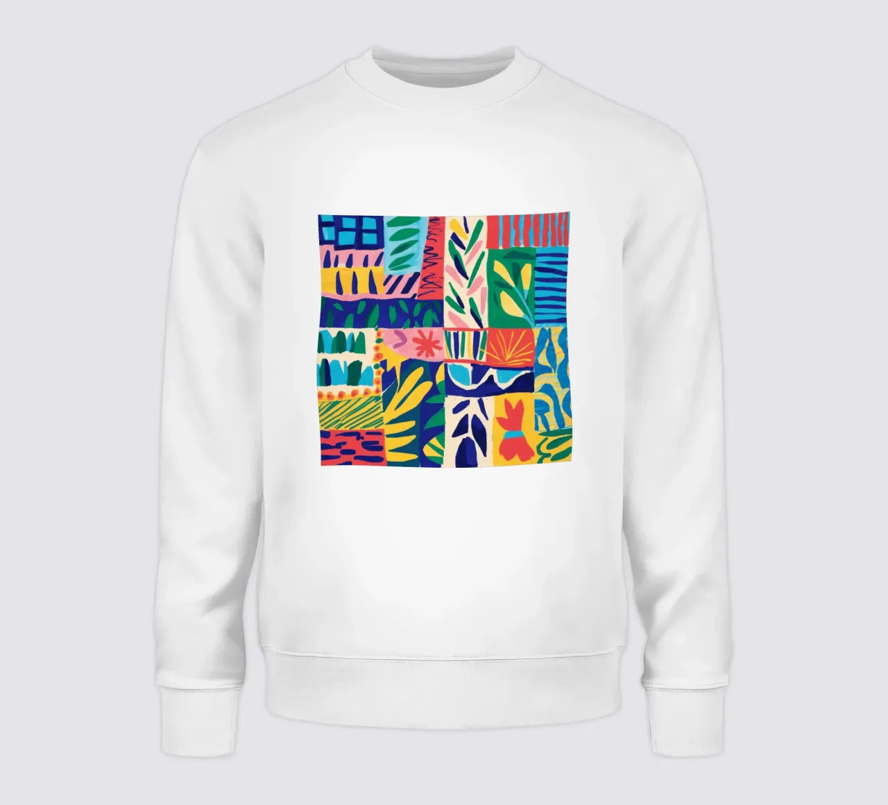 Fauvist Jungle Patchwork sweatshirt by Sky Velour