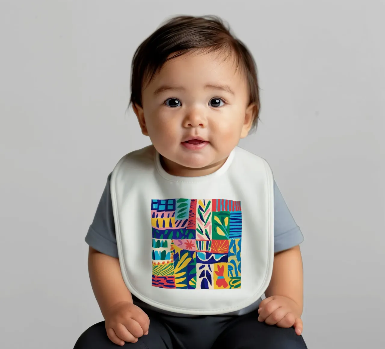 Fauvist Jungle Patchwork bavoir de Sky Velour