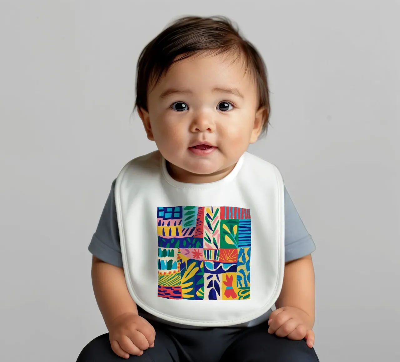 Fauvist Jungle Patchwork bavoir de Sky Velour