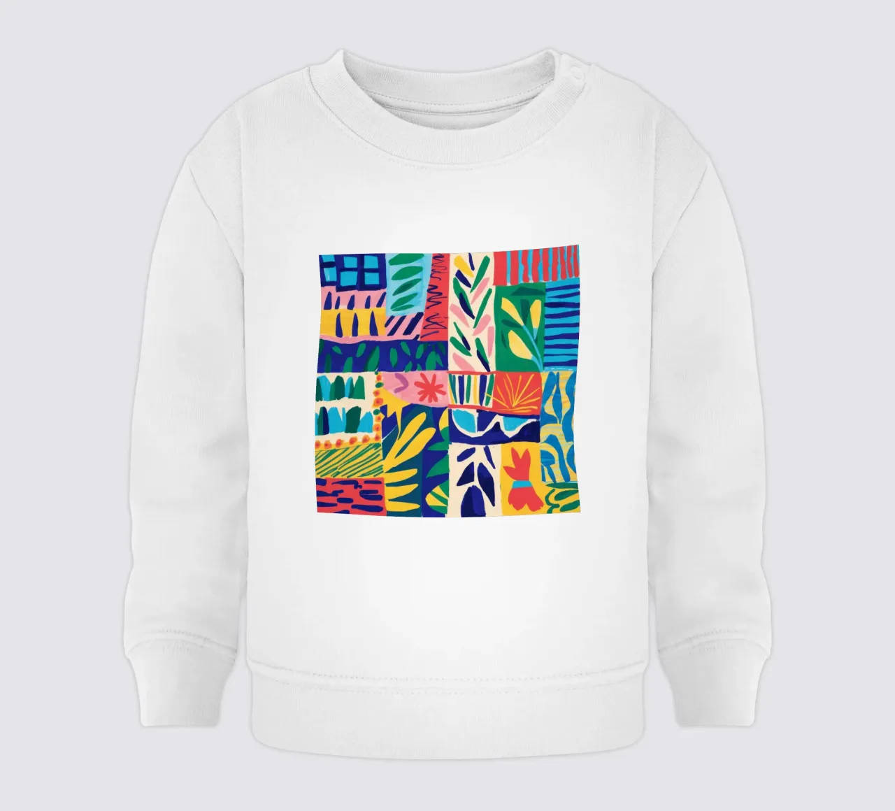 Patchwork della giungla fauvista felpa neonato da Sky Velour