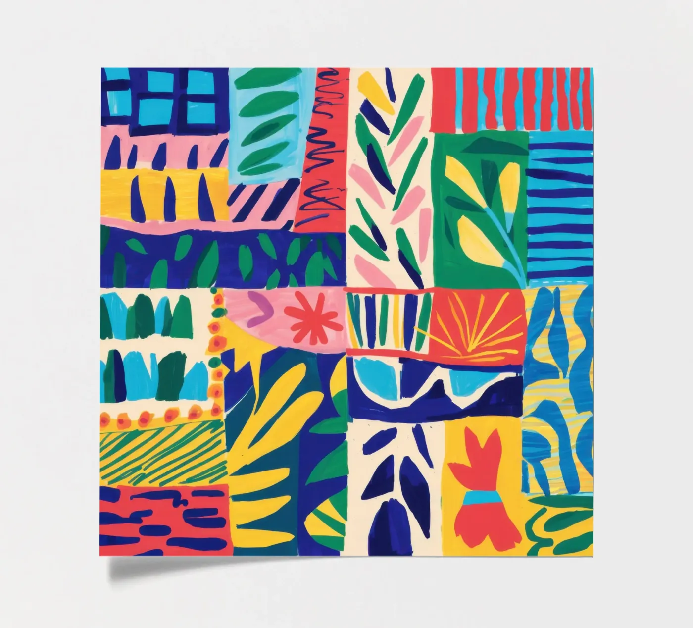 Fauvist Jungle Patchwork sticker sheet by Sky Velour