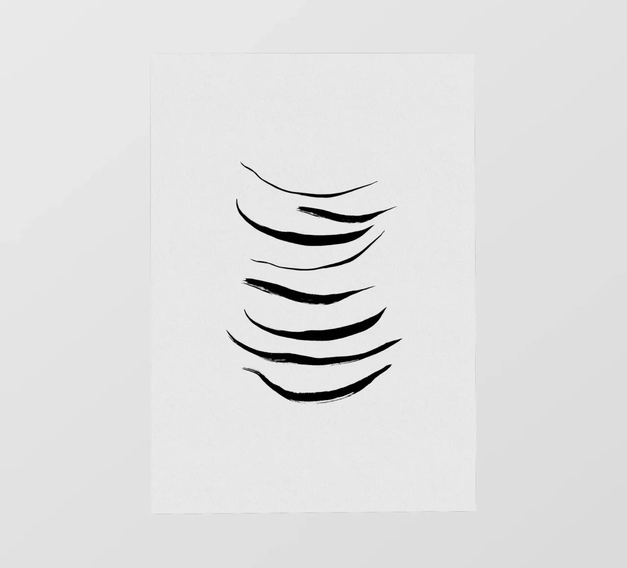 Pittura nera minimalista telo in pvc da Orara Studio