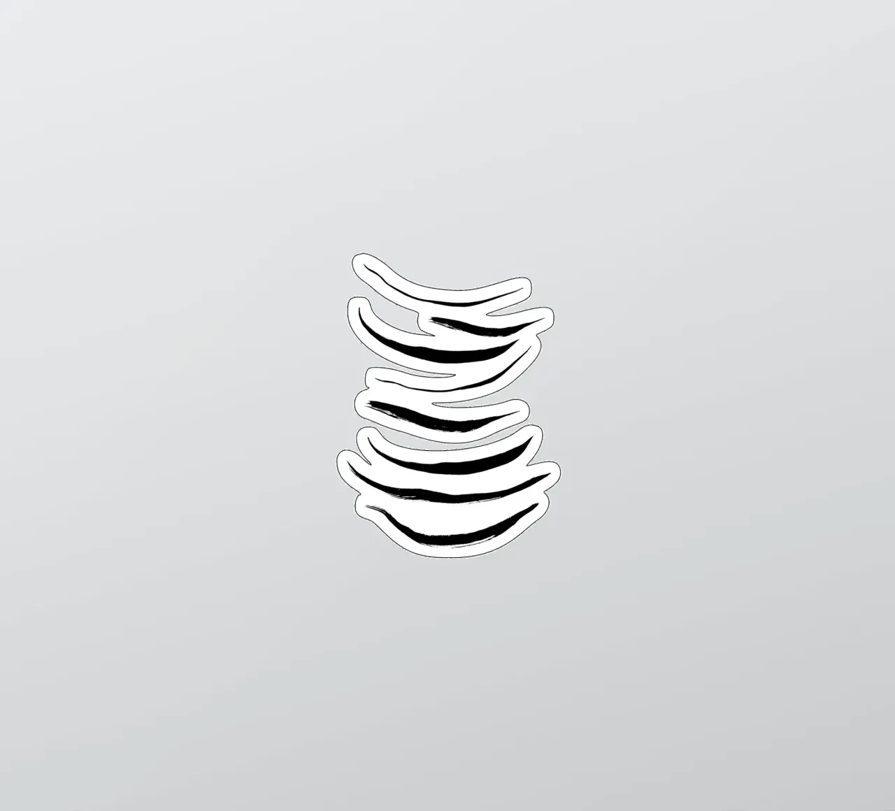 Minimalist Black Painting sticker by Orara Studio