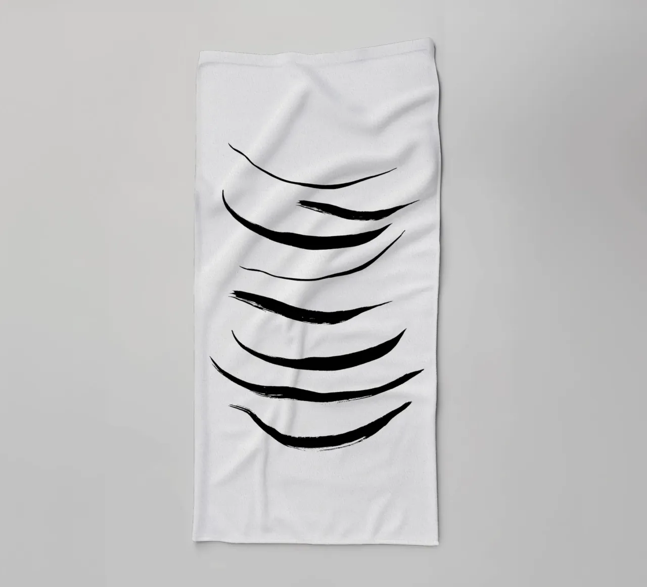 Pittura nera minimalista asciugamano da bagno da Orara Studio