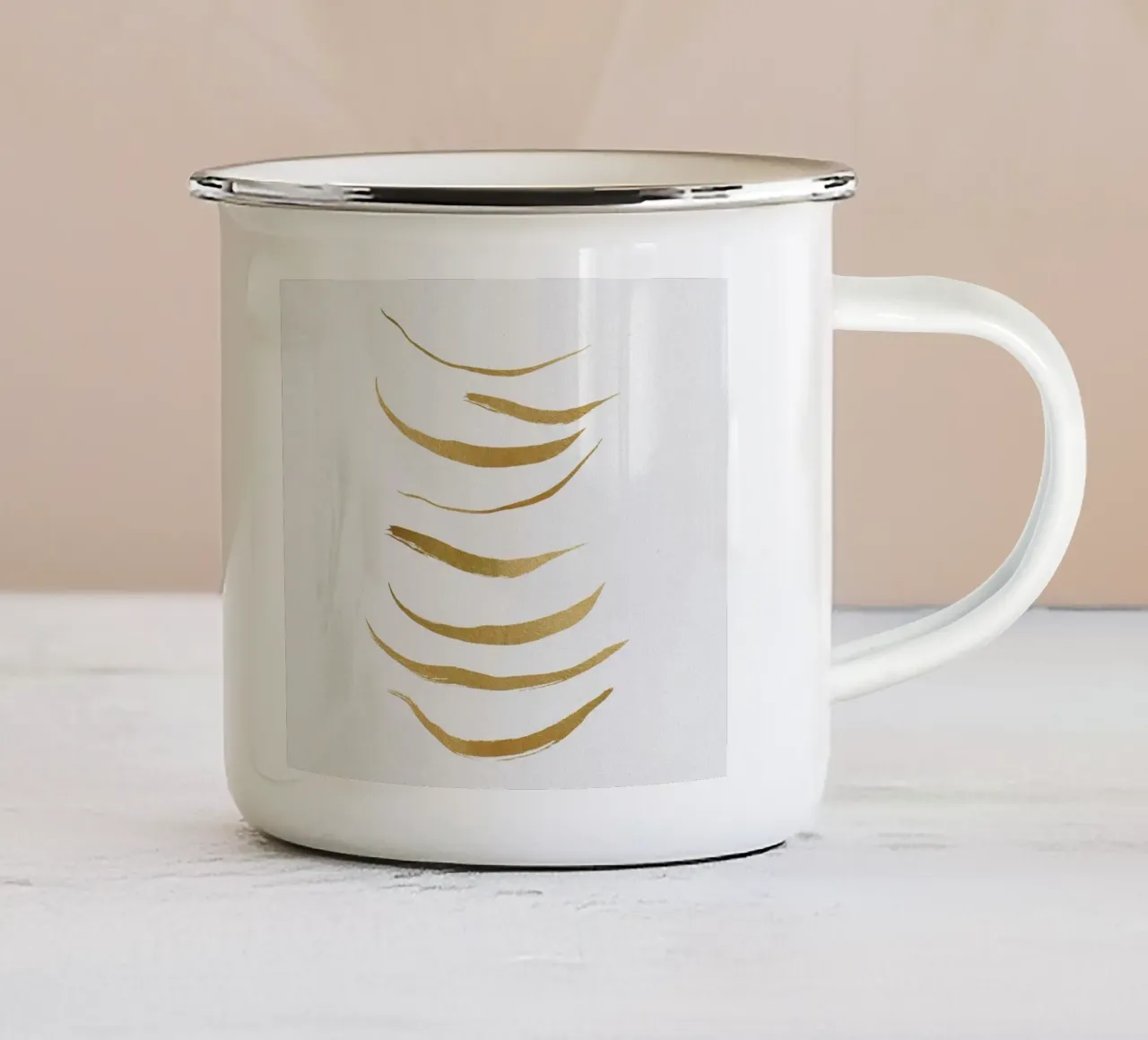 Pittura d'oro minimalista tazza in smalto da Orara Studio