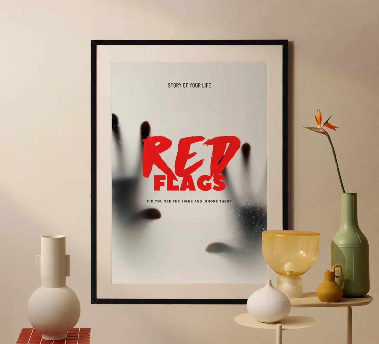 RED FLAGS Poster von ARTEVO