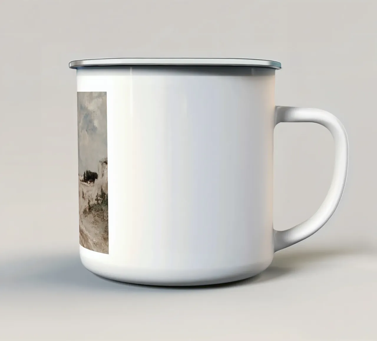 Paesaggio desertico d'epoca tazza in smalto da Vintage Posters