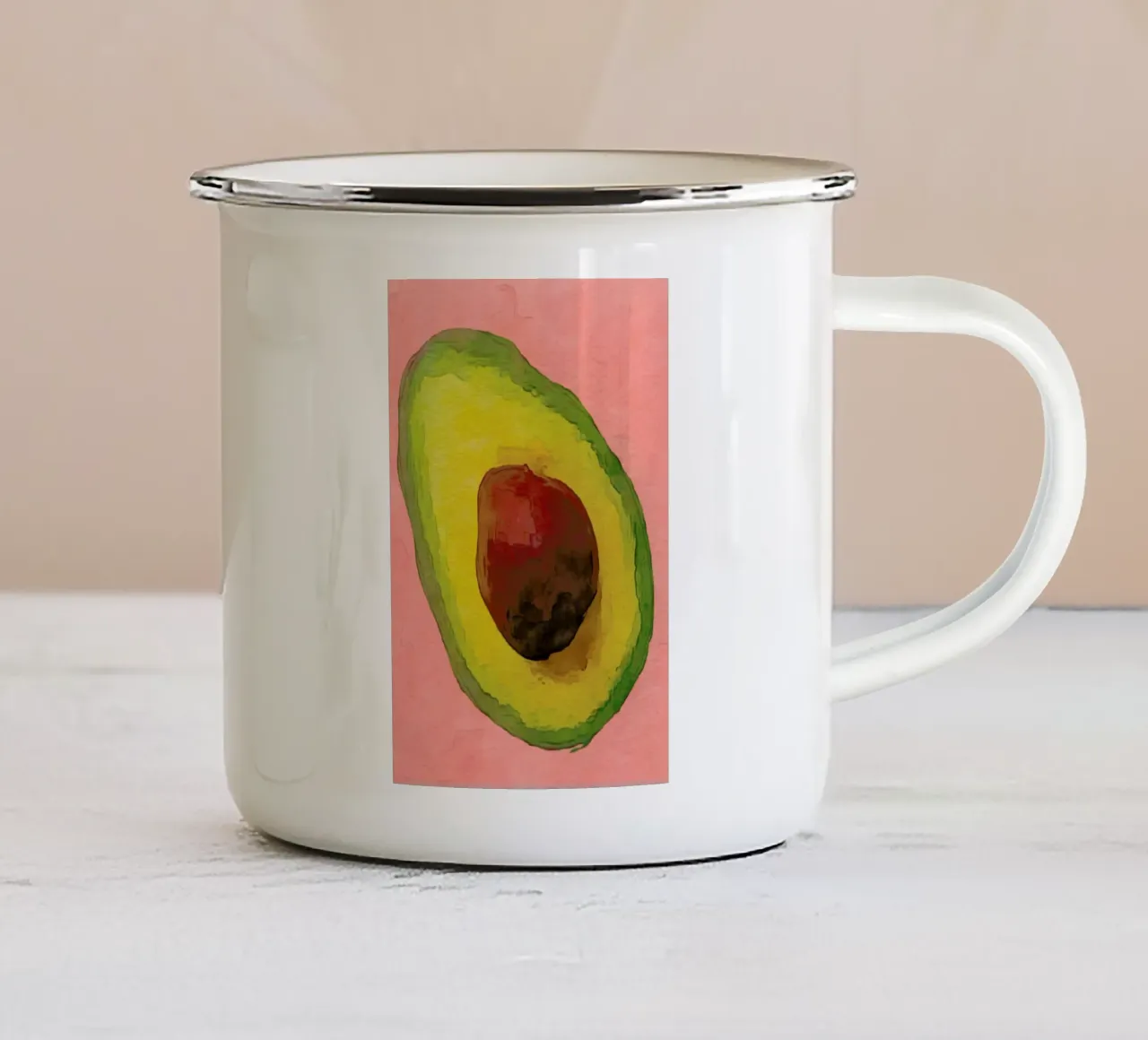 Avocado for Lola tazza in smalto da Xchange Art Studio