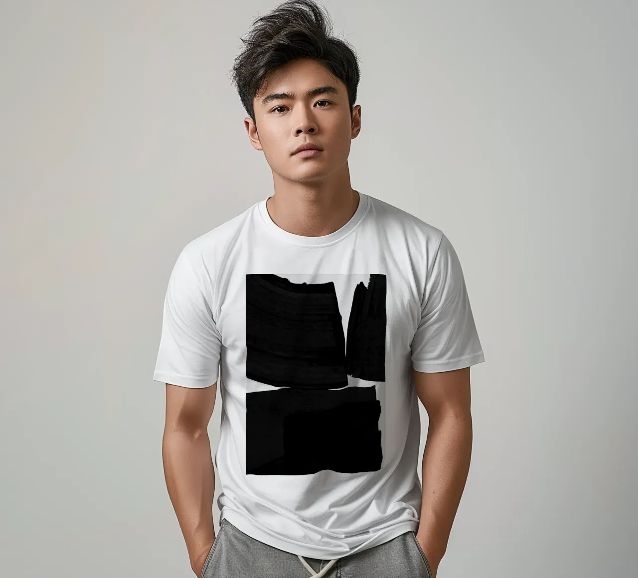 Minimalist Painting Black I t-shirt by Orara Studio