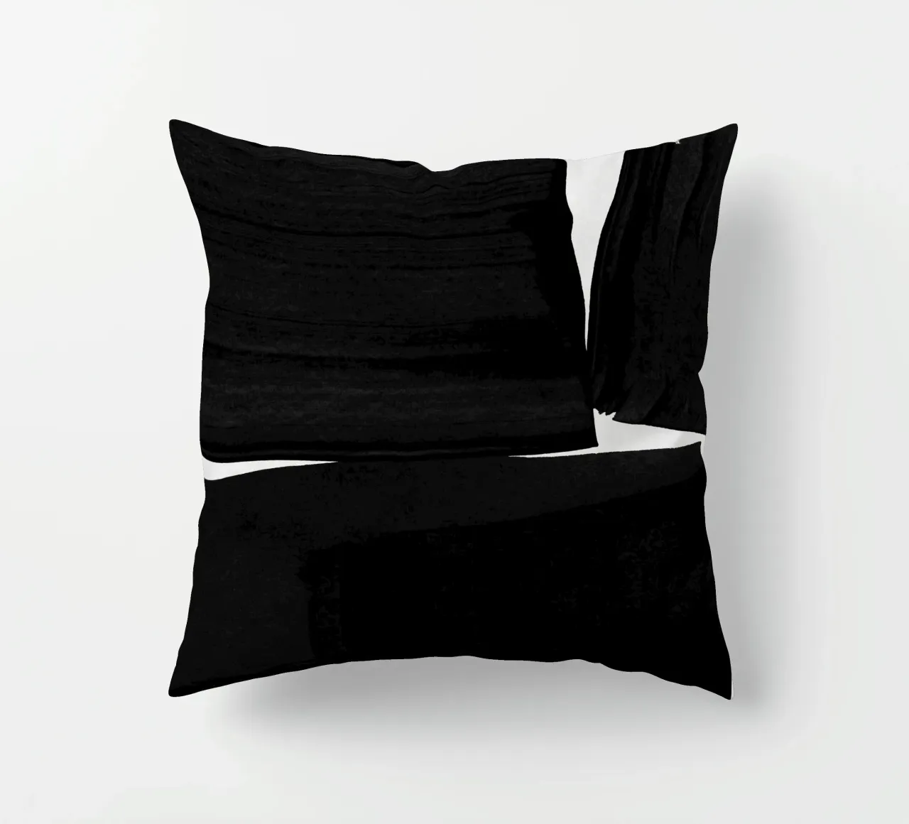 Pittura minimalista Nero I cuscino da Orara Studio