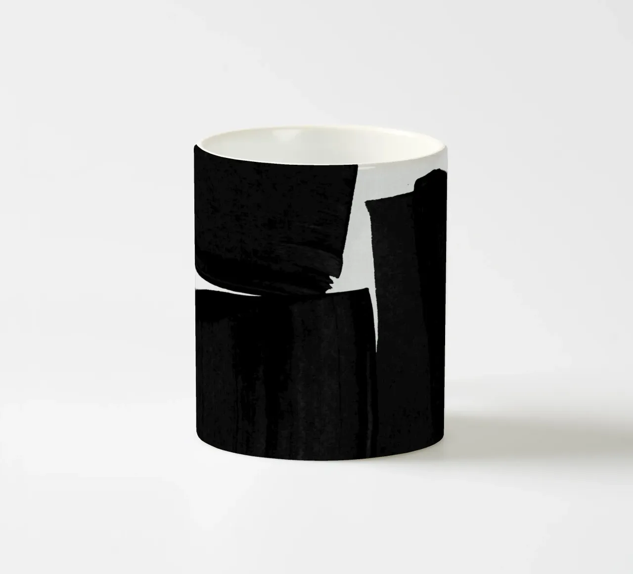 Pittura minimalista Nero I tazza in ceramica da Orara Studio