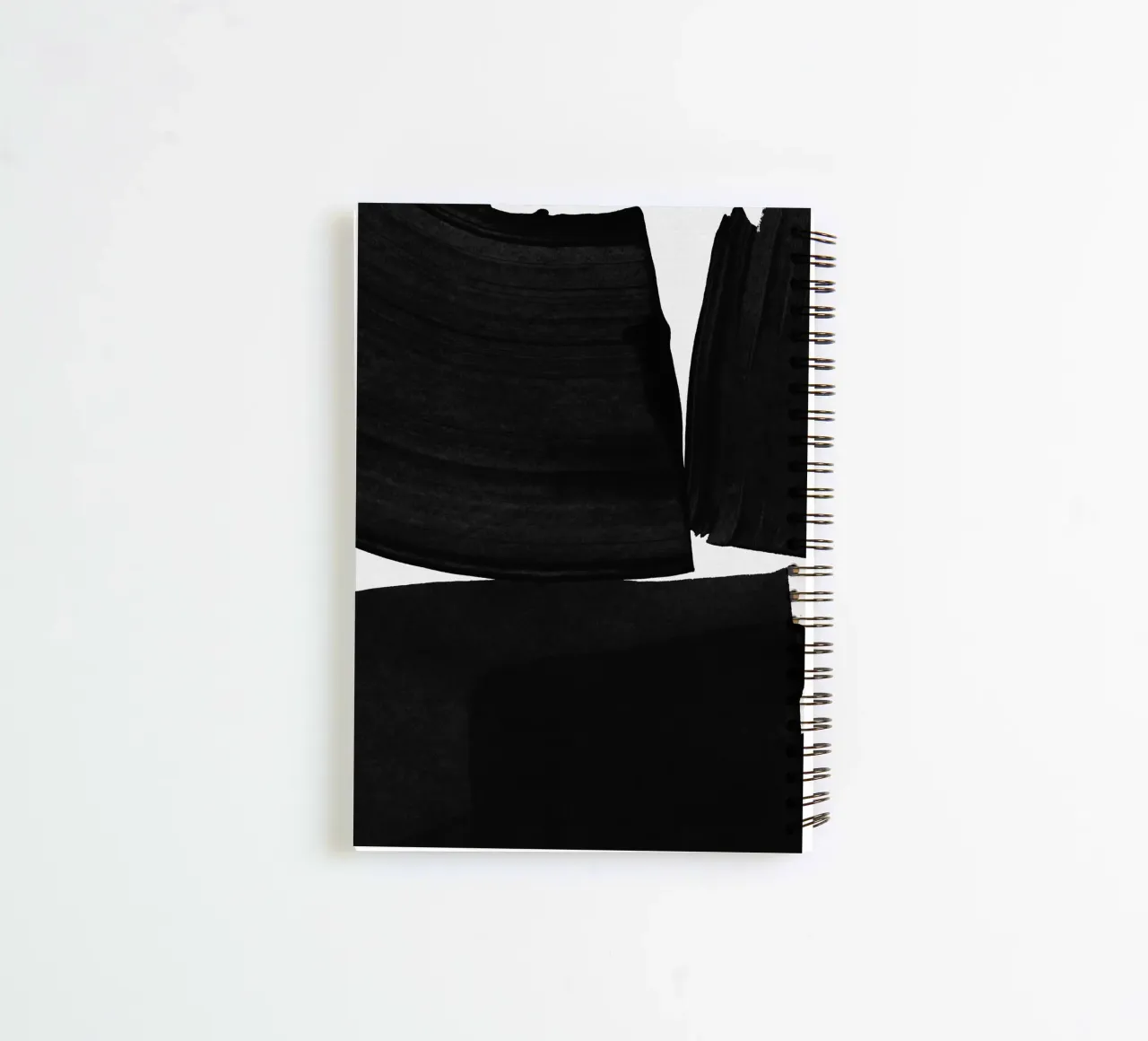 Minimalist Painting Black I spiral notebook by Orara Studio