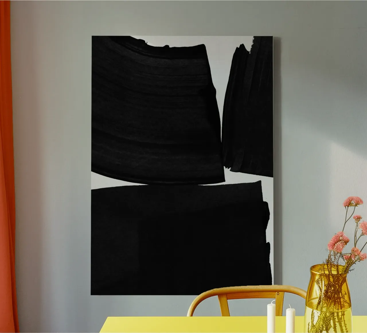 Minimalist Painting Black I canvas by Orara Studio