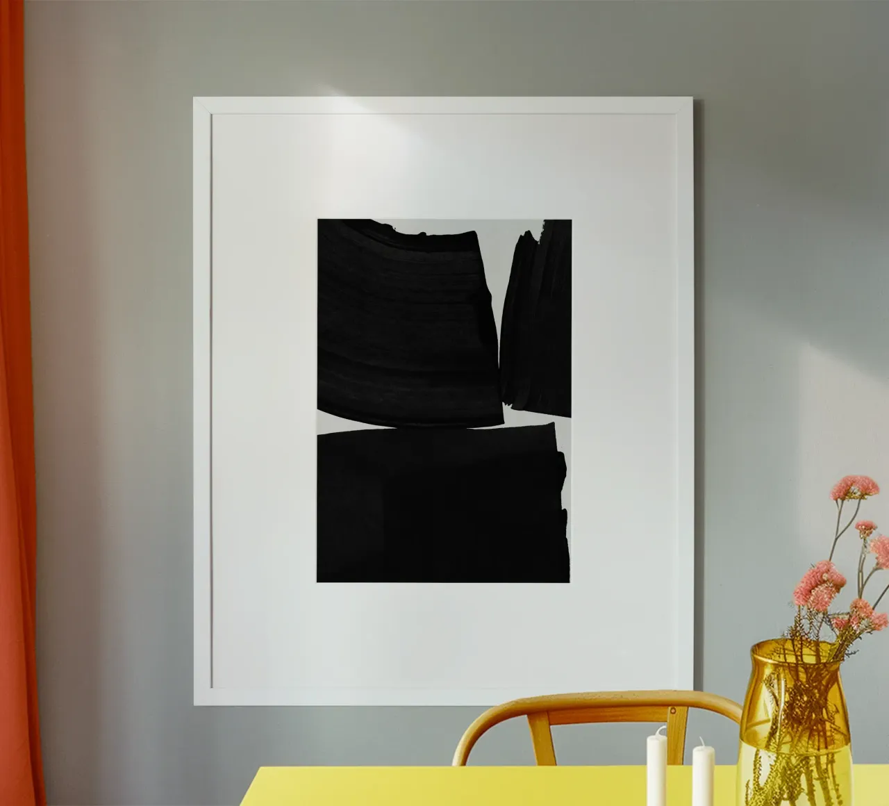 Minimalist Painting Black I poster by Orara Studio