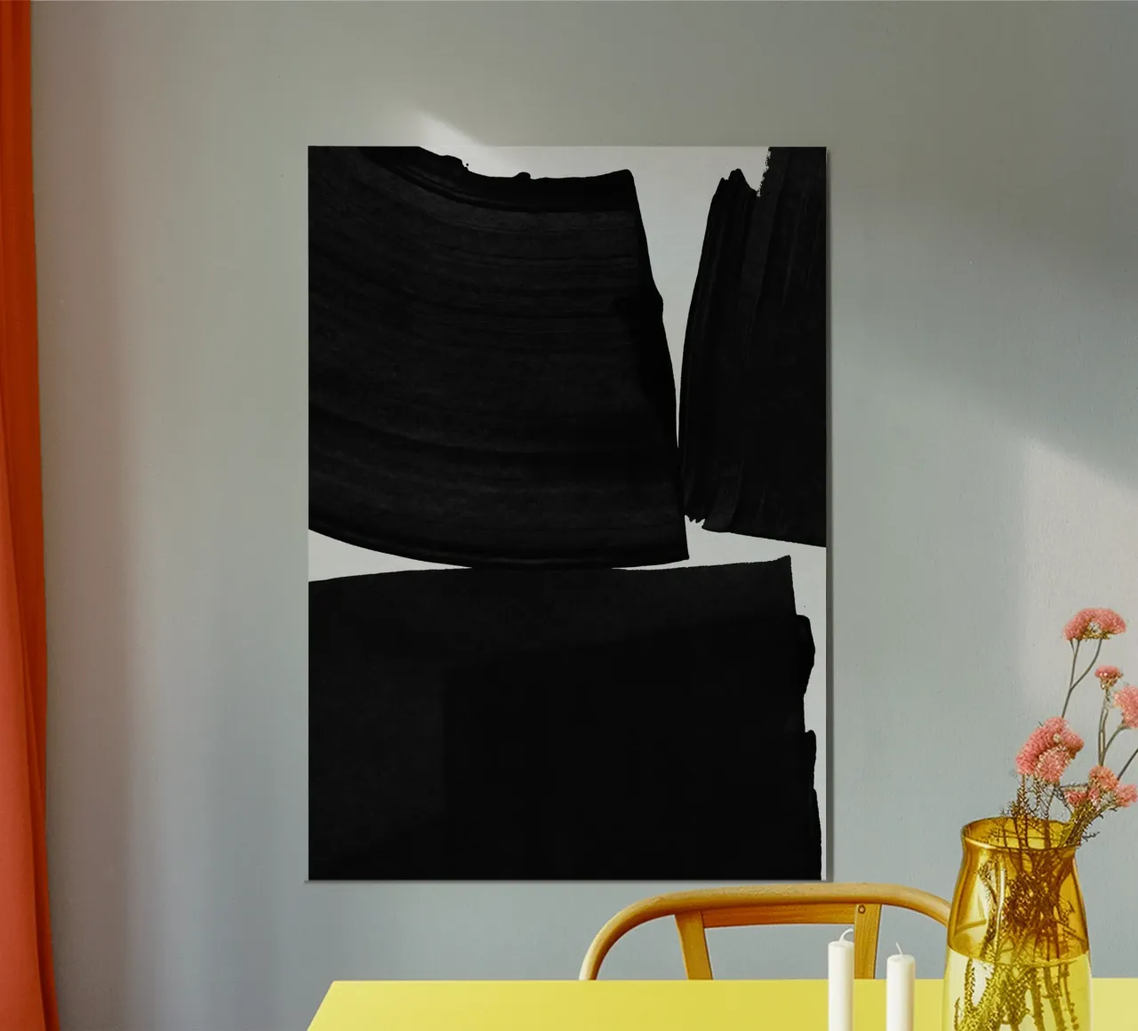 Minimalist Painting Black I poster by Orara Studio