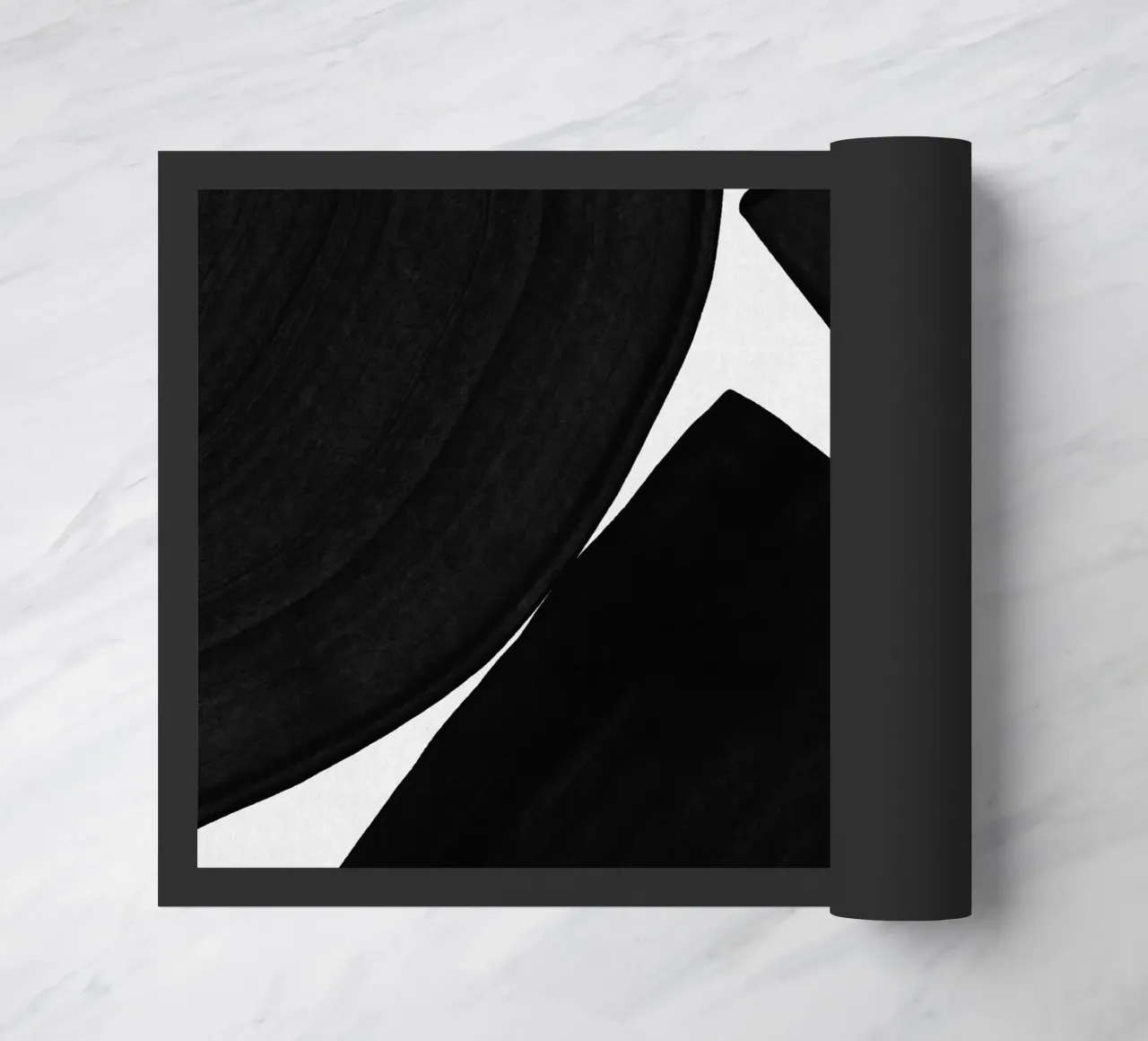 Pittura minimalista nera II zerbino da Orara Studio