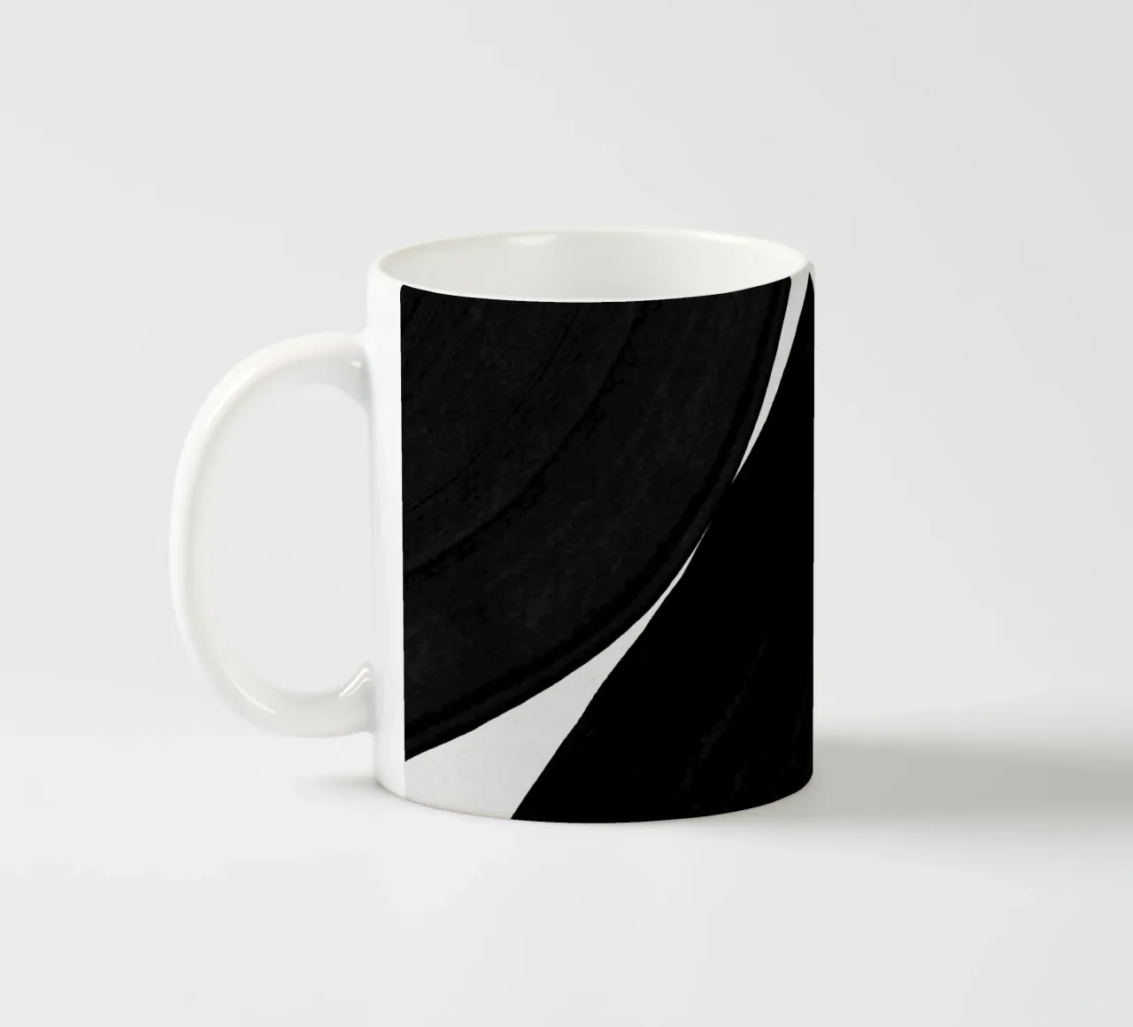 Pittura minimalista nera II tazza in ceramica da Orara Studio