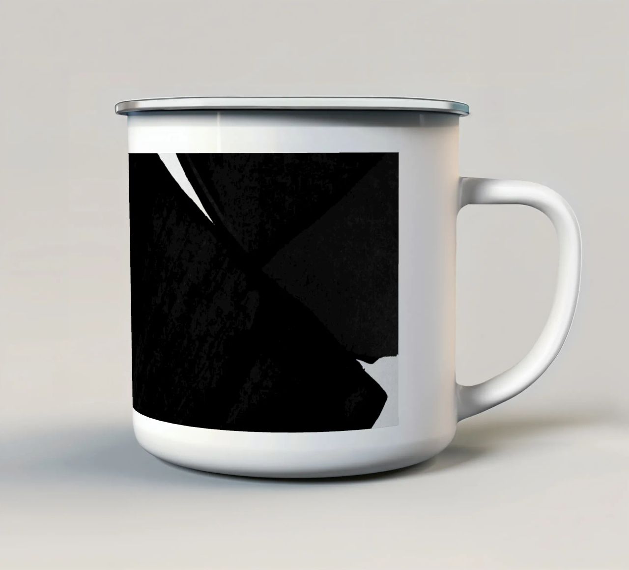 Pittura minimalista nera II tazza in smalto da Orara Studio