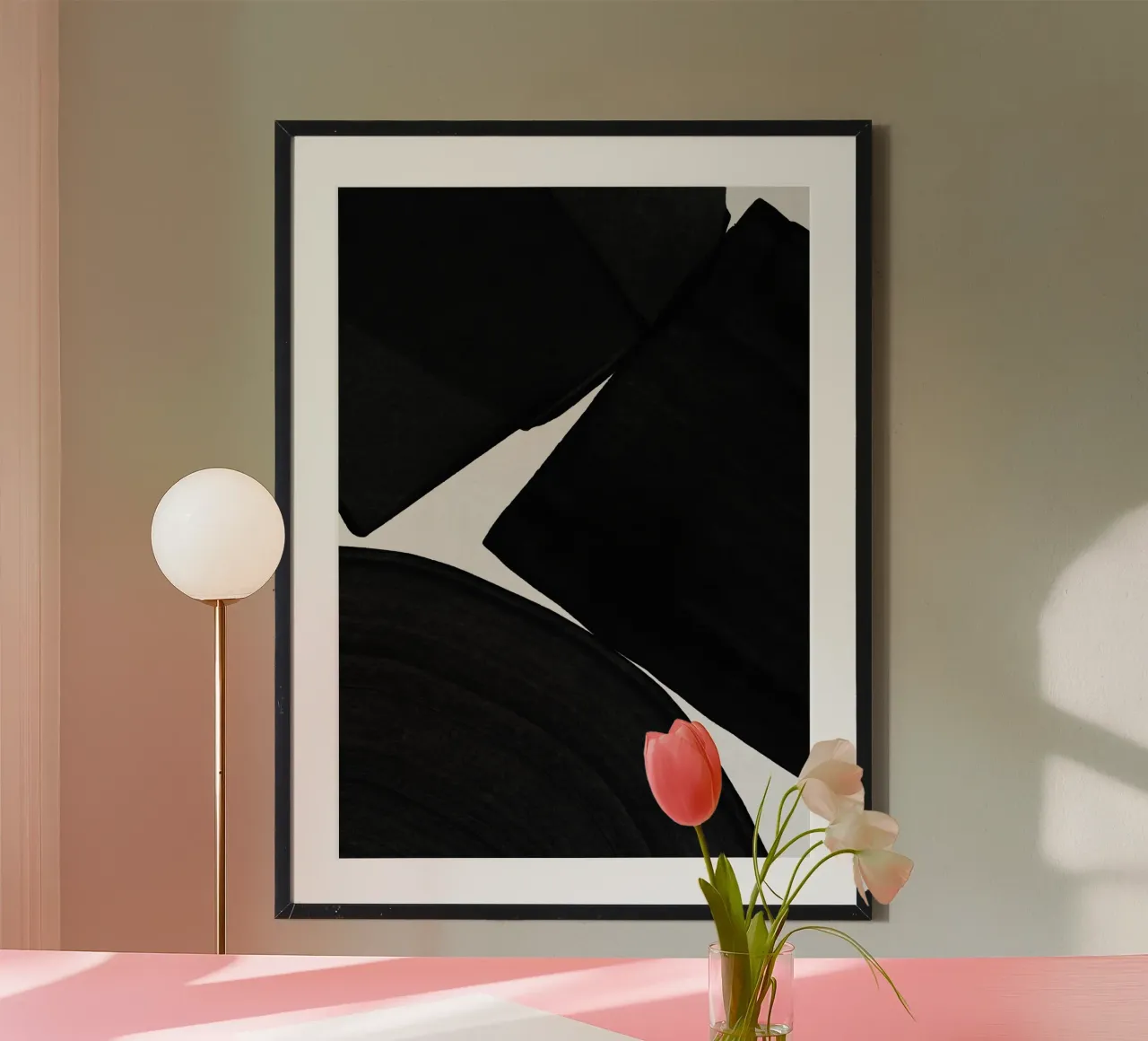 Pittura minimalista nera II poster da Orara Studio