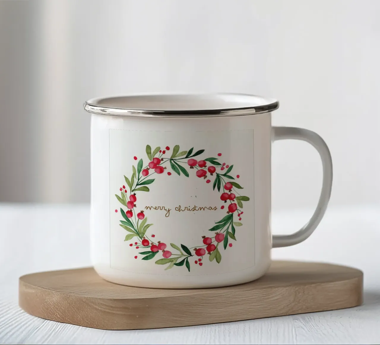 merry christmas circle tazza in smalto da Nathys_illustration