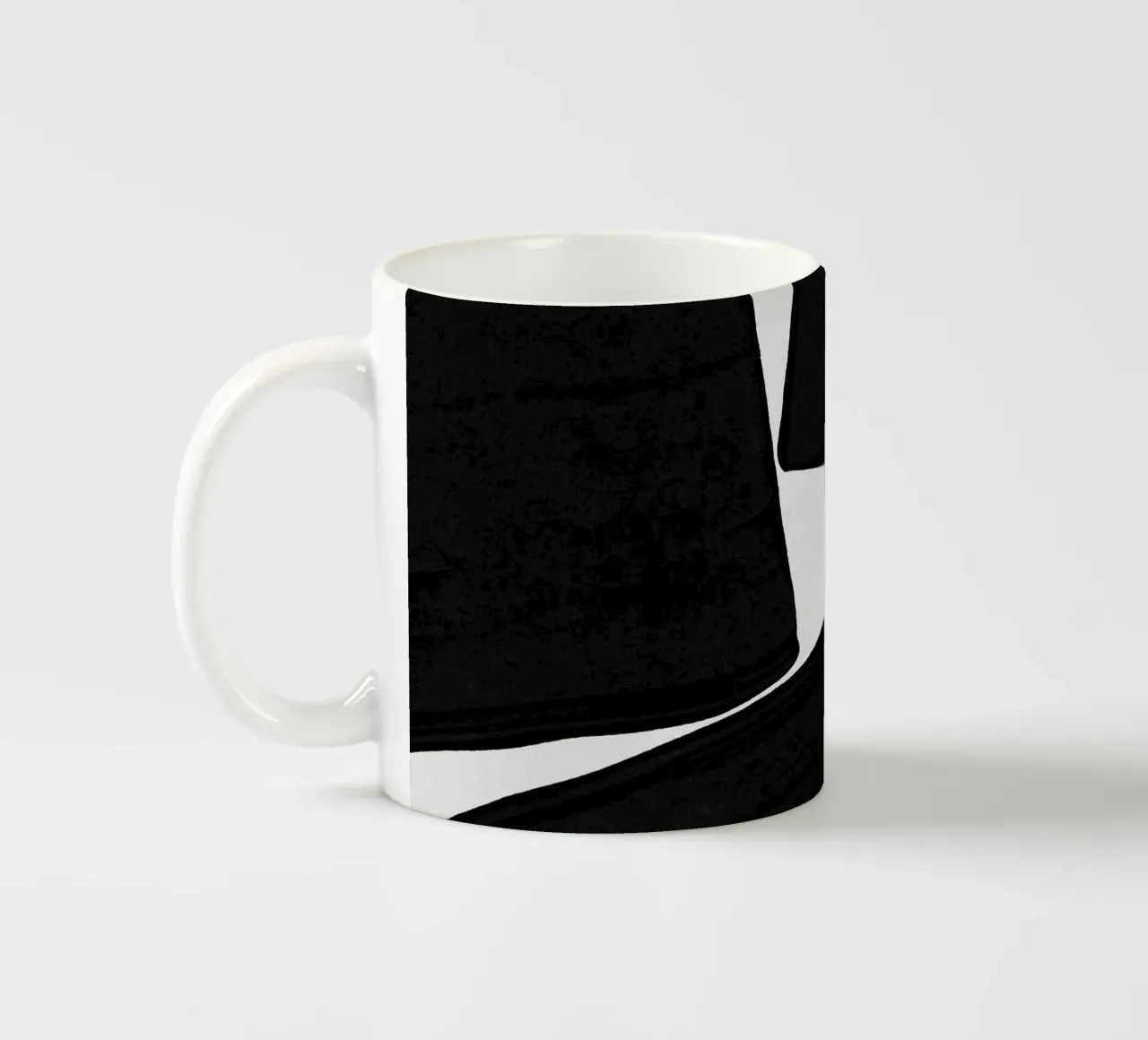 Pittura minimalista nera III tazza in ceramica da Orara Studio