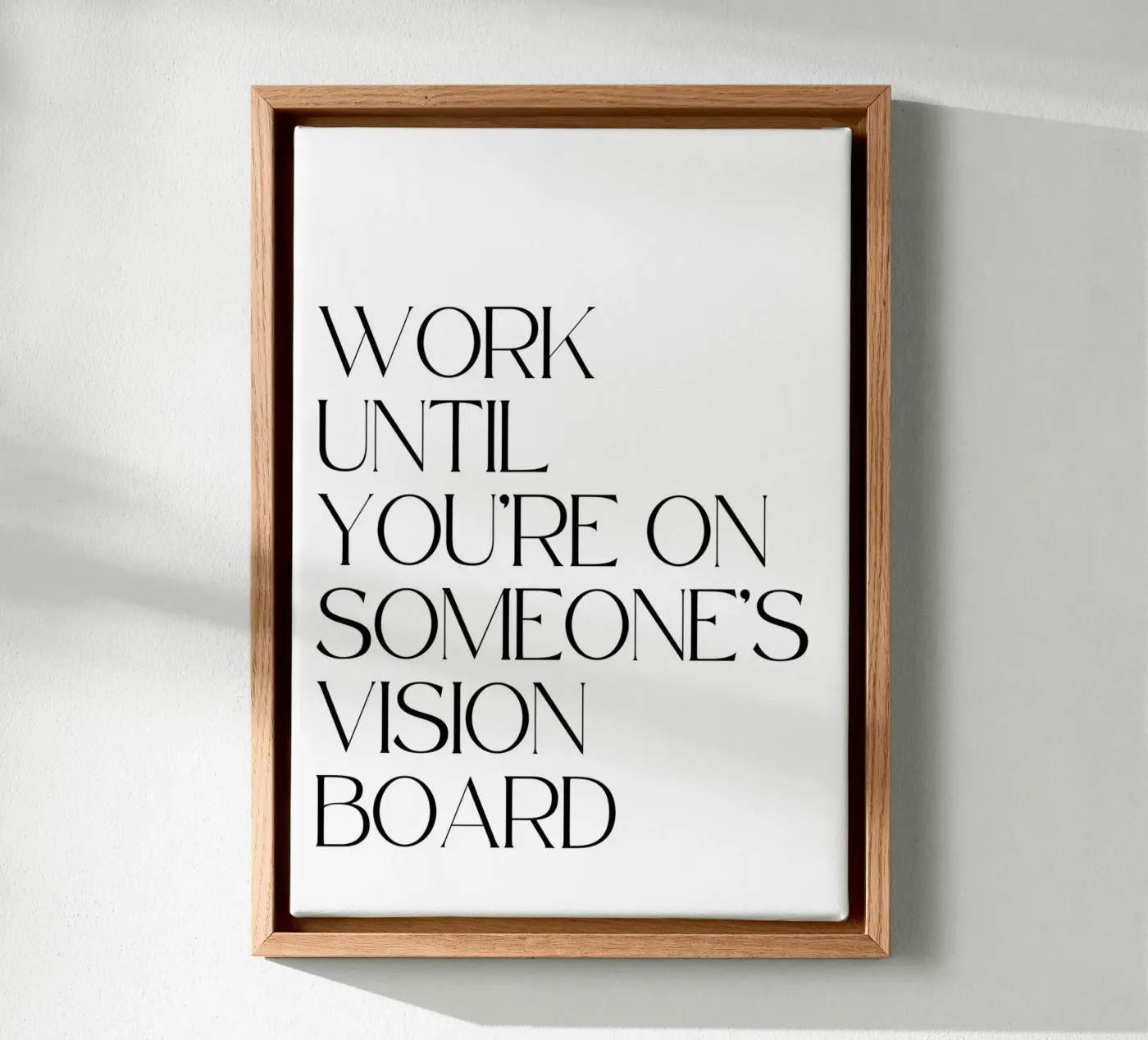 Work Until canvas van QuoteFrame