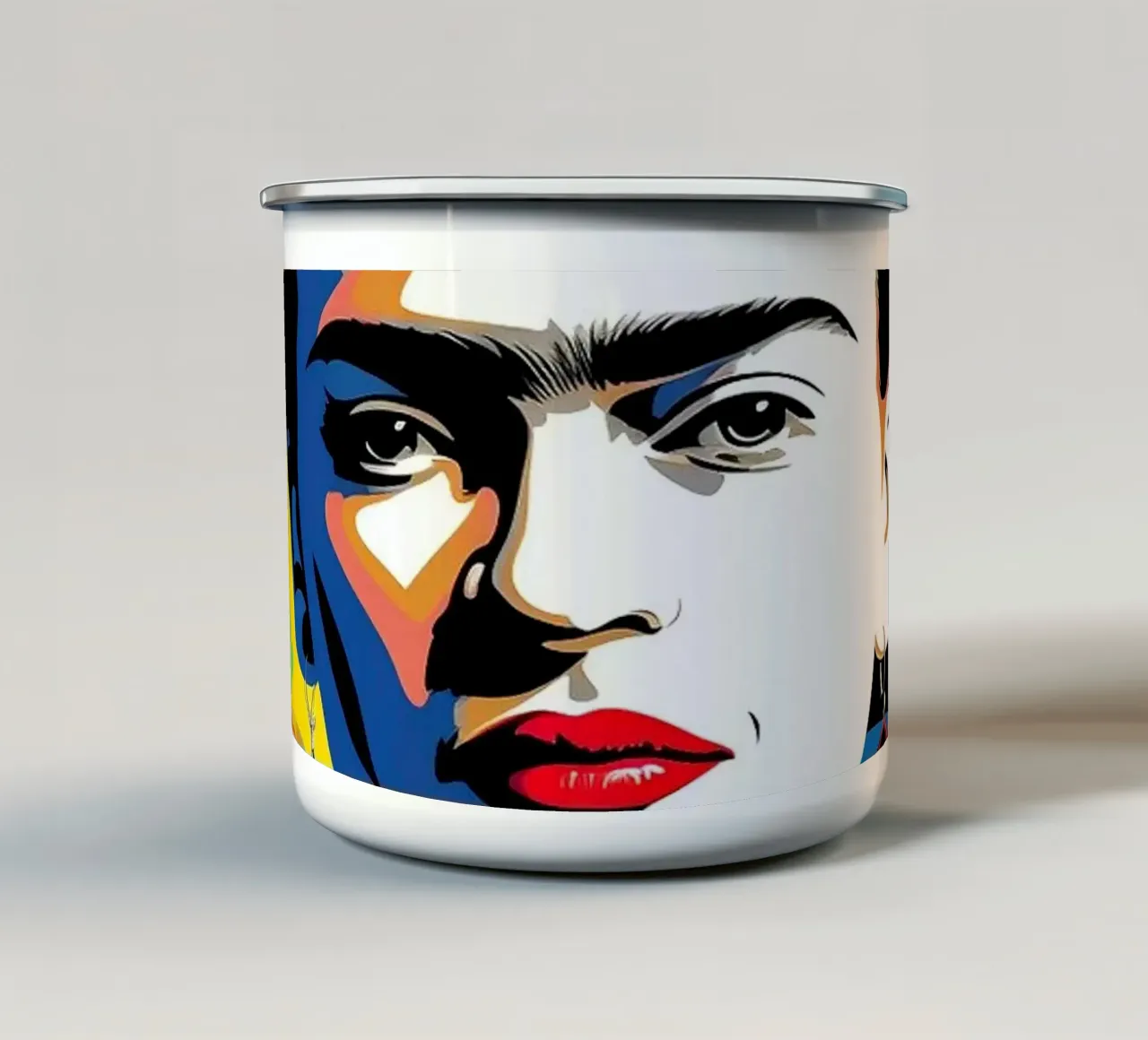 Frida unplugged tazza in smalto da Ella Barga