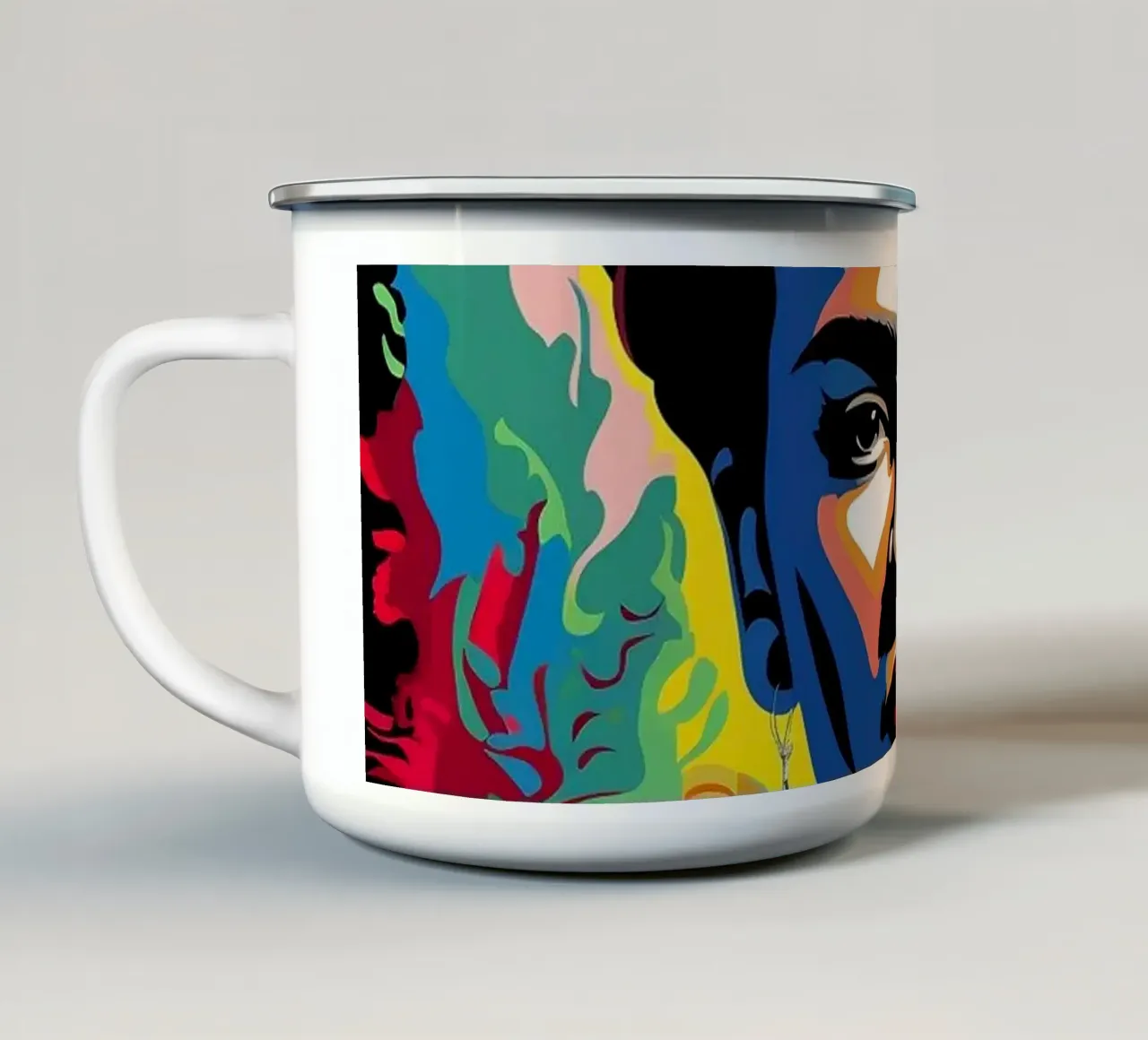 Frida unplugged tazza in smalto da Ella Barga