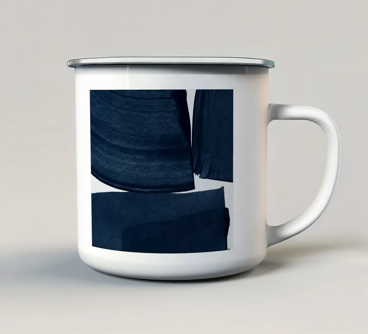 Pittura minimalista Blu I tazza in smalto da Orara Studio