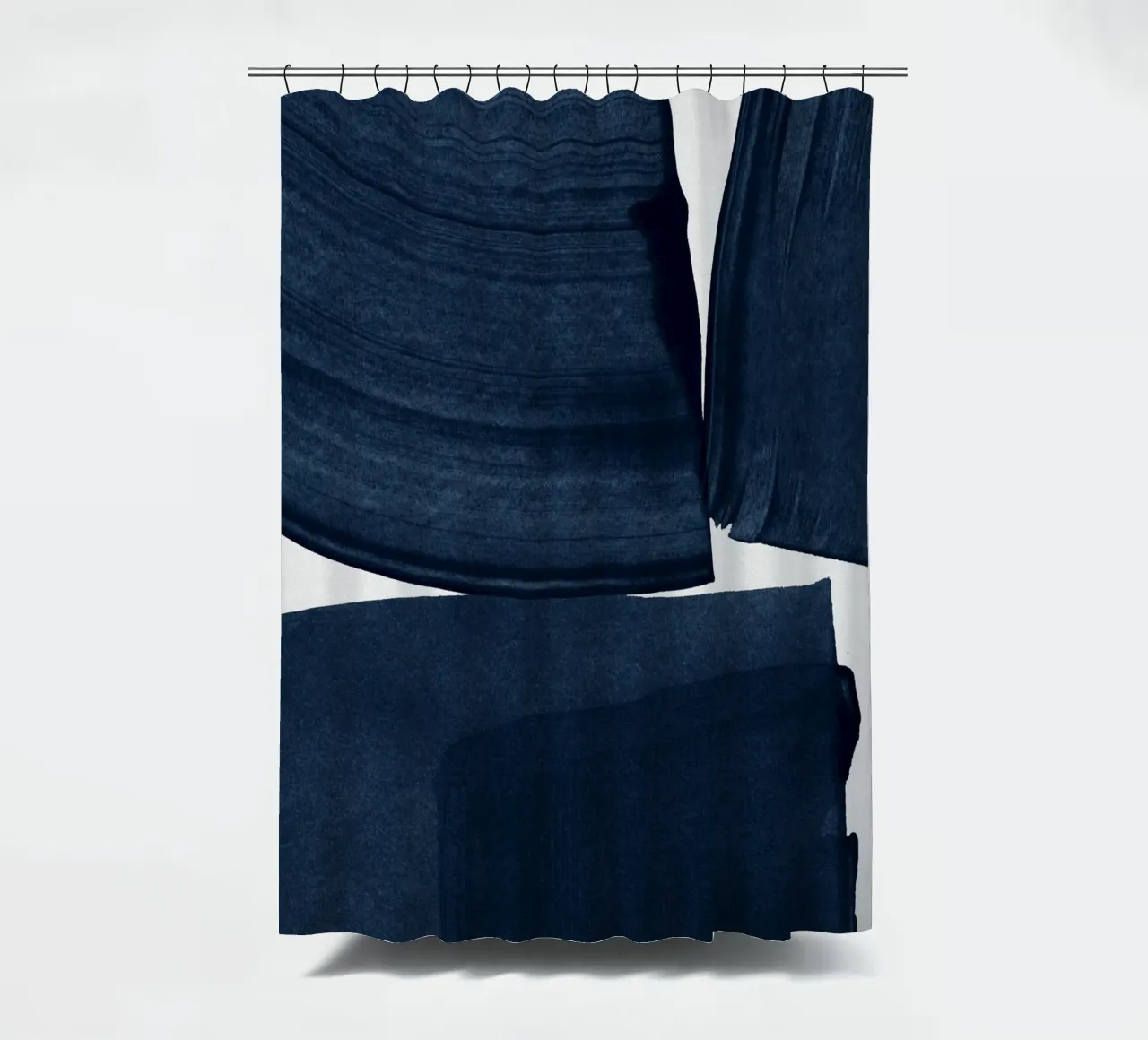 Minimalist Painting Blue I shower curtain by Orara Studio