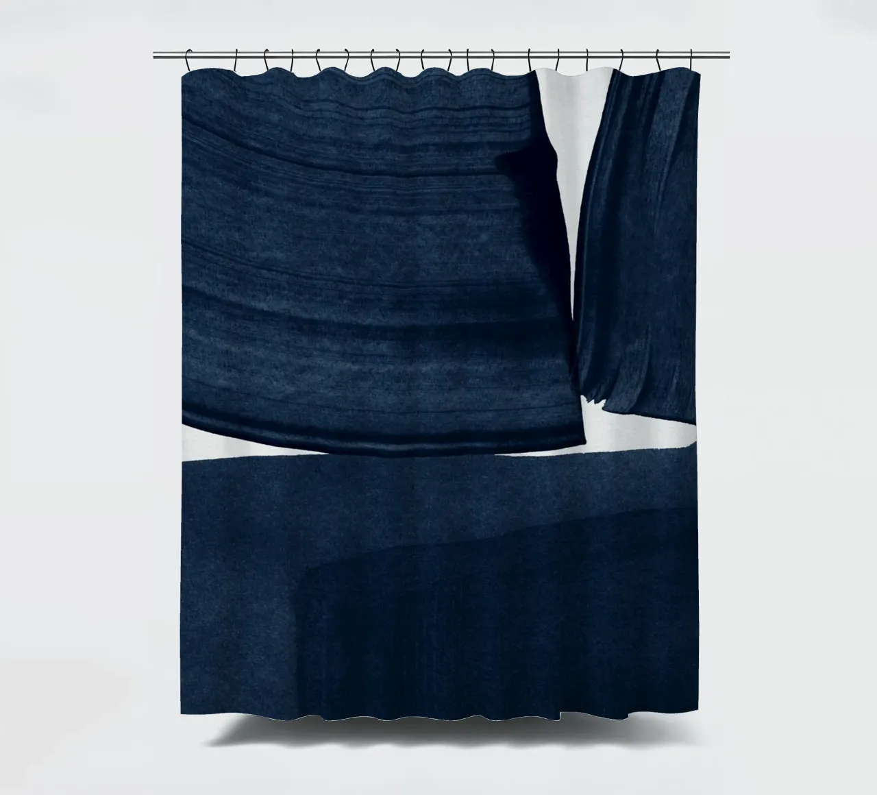 Minimalist Painting Blue I shower curtain by Orara Studio