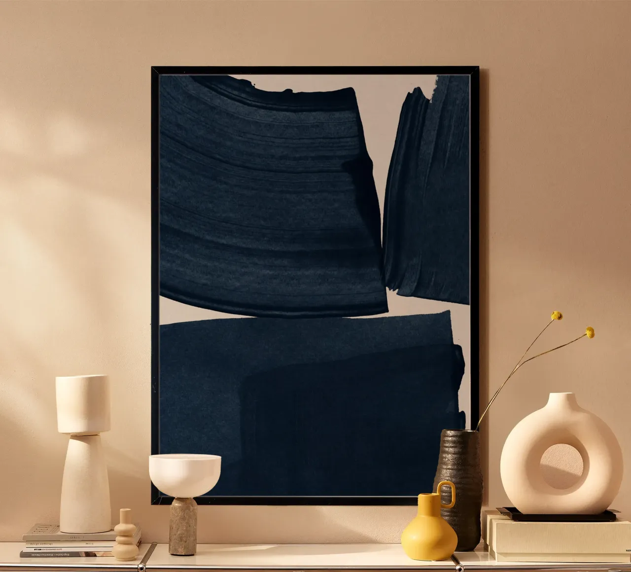 Pittura minimalista Blu I carta hahnemühle da Orara Studio