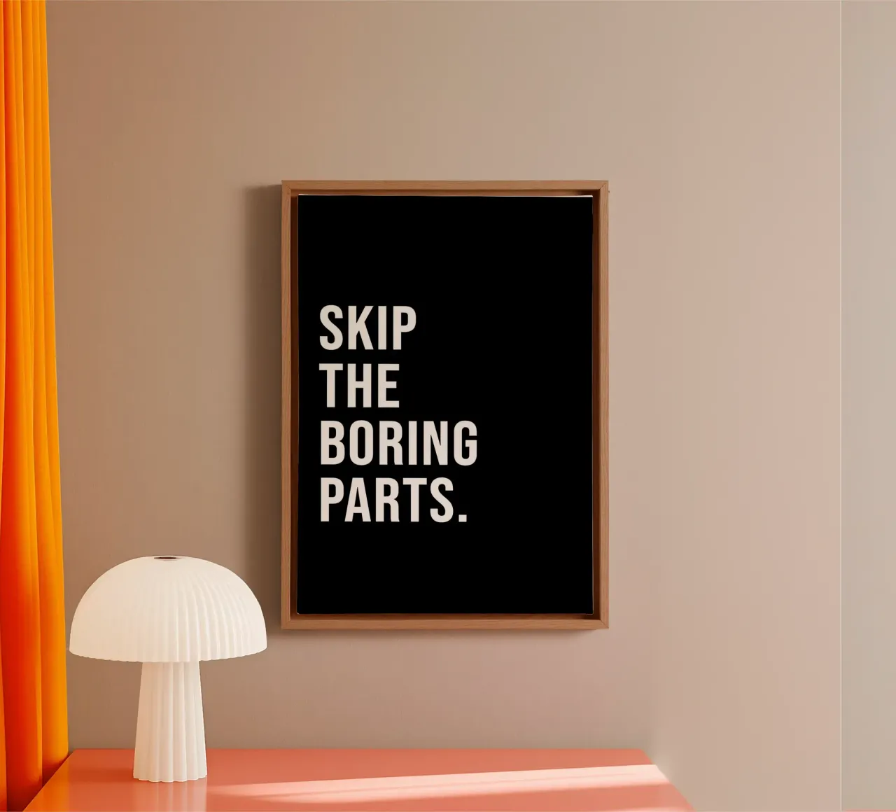 Skip The Boring Part tela da QuoteFrame