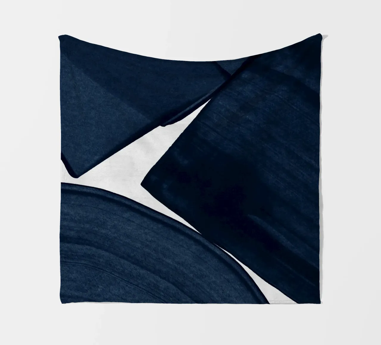 Pittura minimalista blu II coperta in pile da Orara Studio