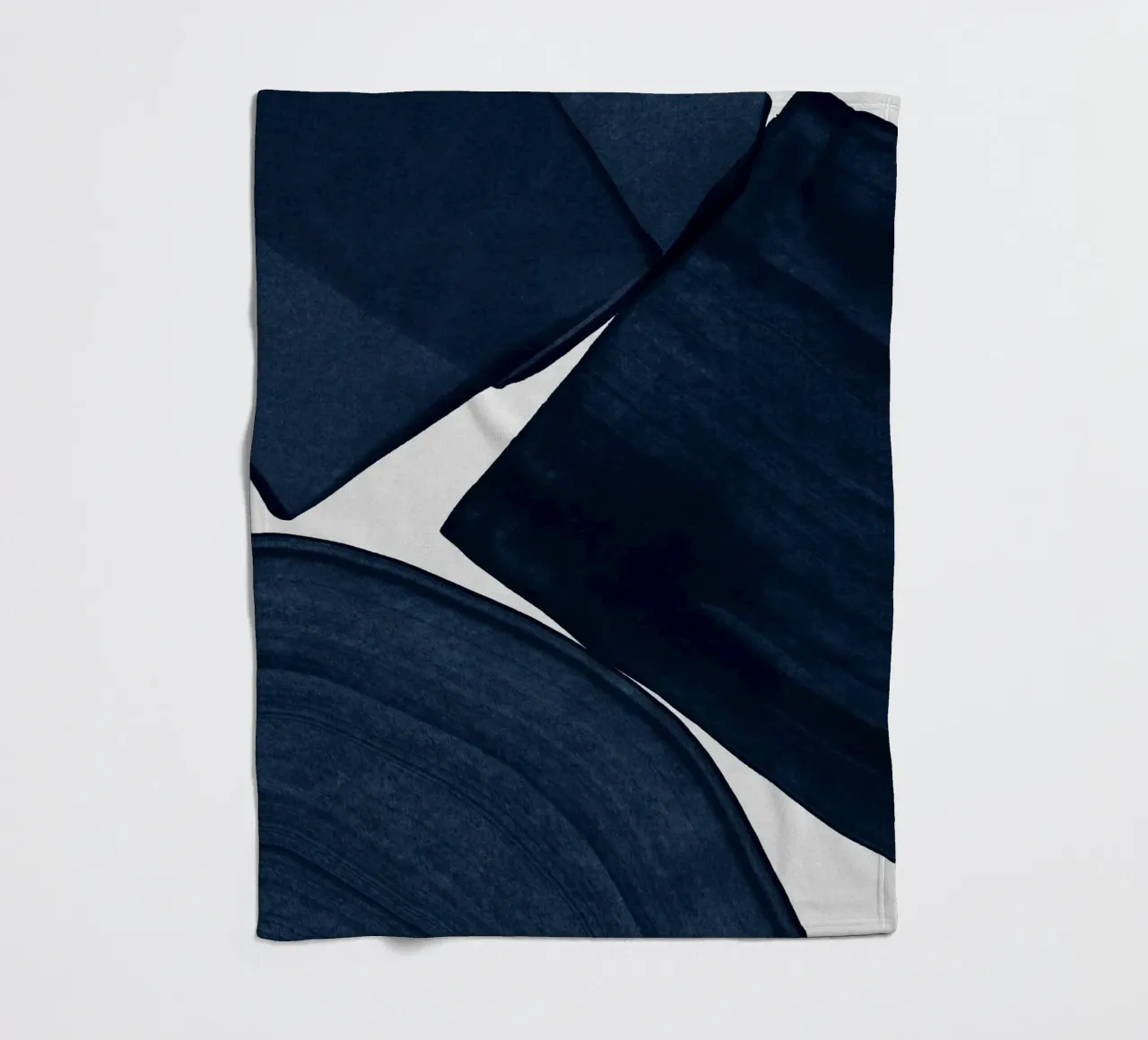Pittura minimalista blu II coperta in pile da Orara Studio