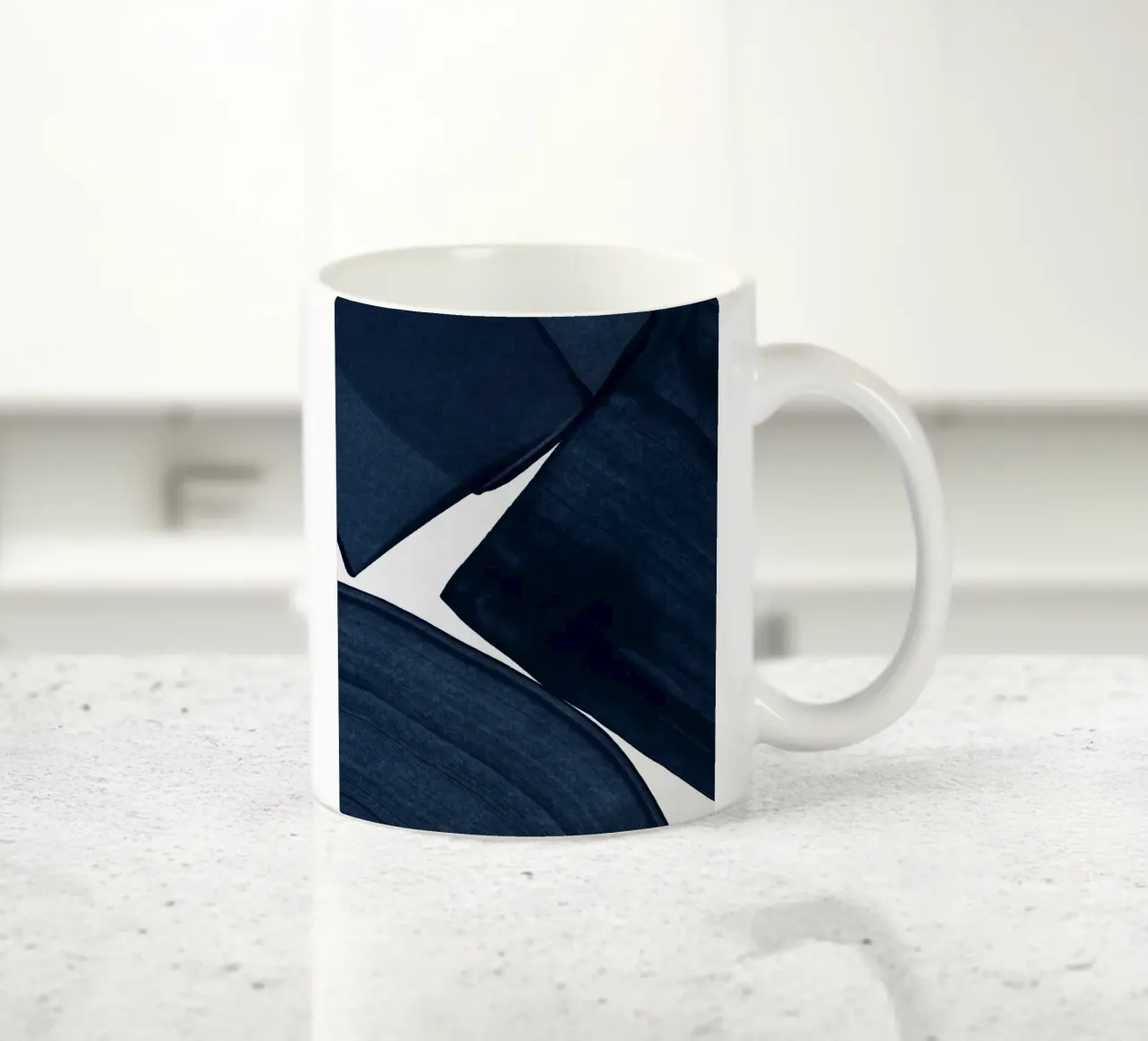 Pittura minimalista blu II tazza in ceramica da Orara Studio
