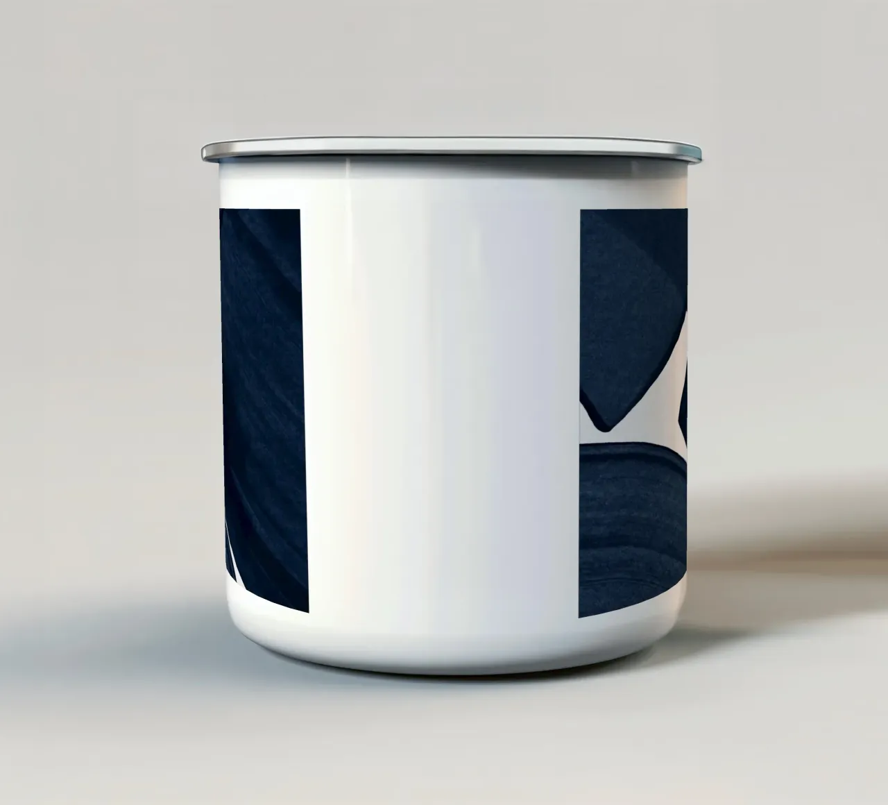 Pittura minimalista blu II tazza in smalto da Orara Studio