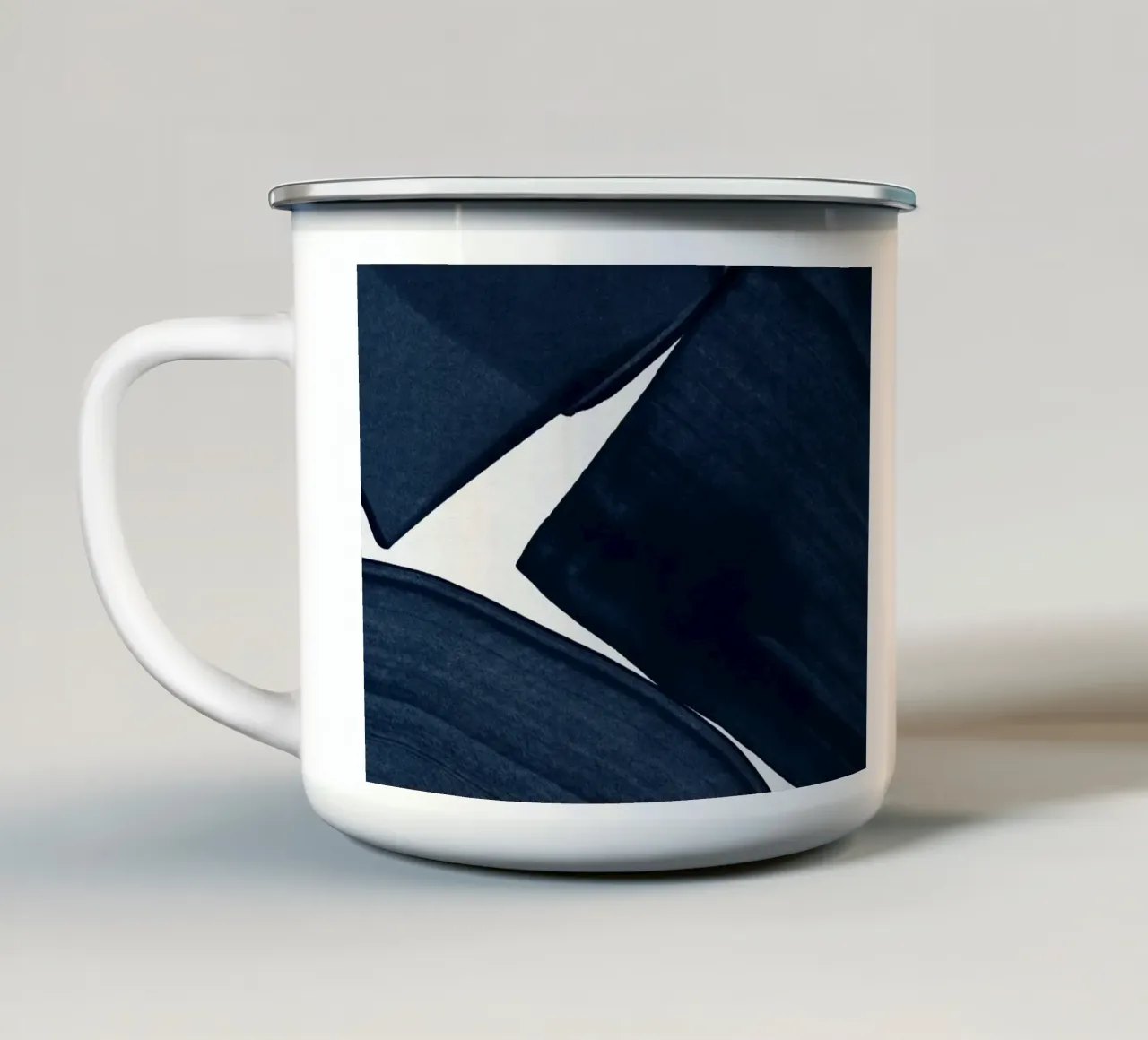 Pittura minimalista blu II tazza in smalto da Orara Studio