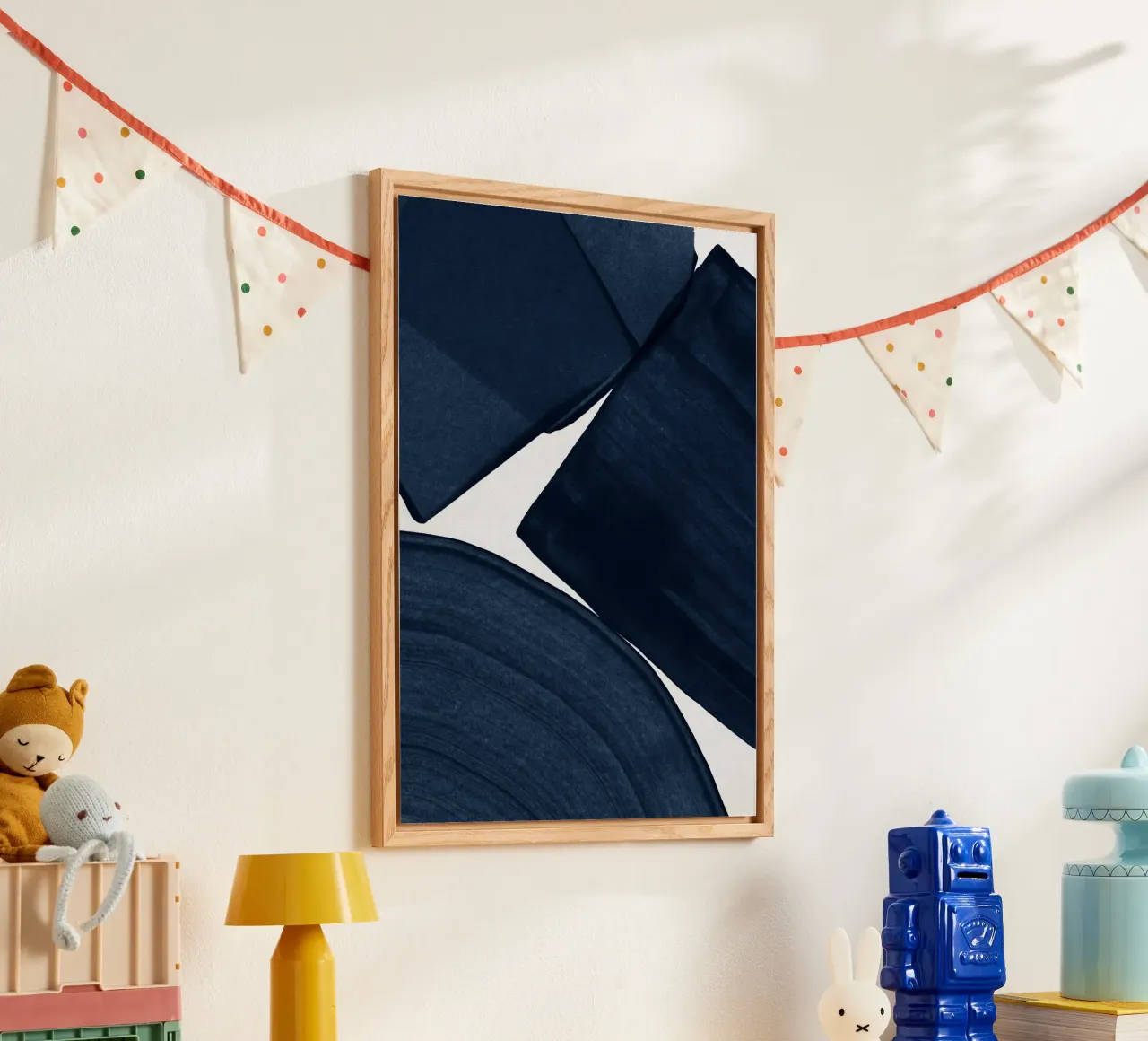 Pittura minimalista blu II plexiglass da Orara Studio
