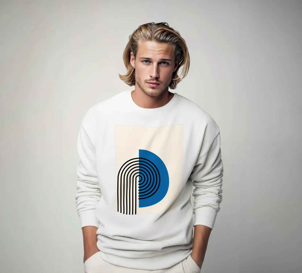 Retro Geometric Lines felpa da Cozy Vibes