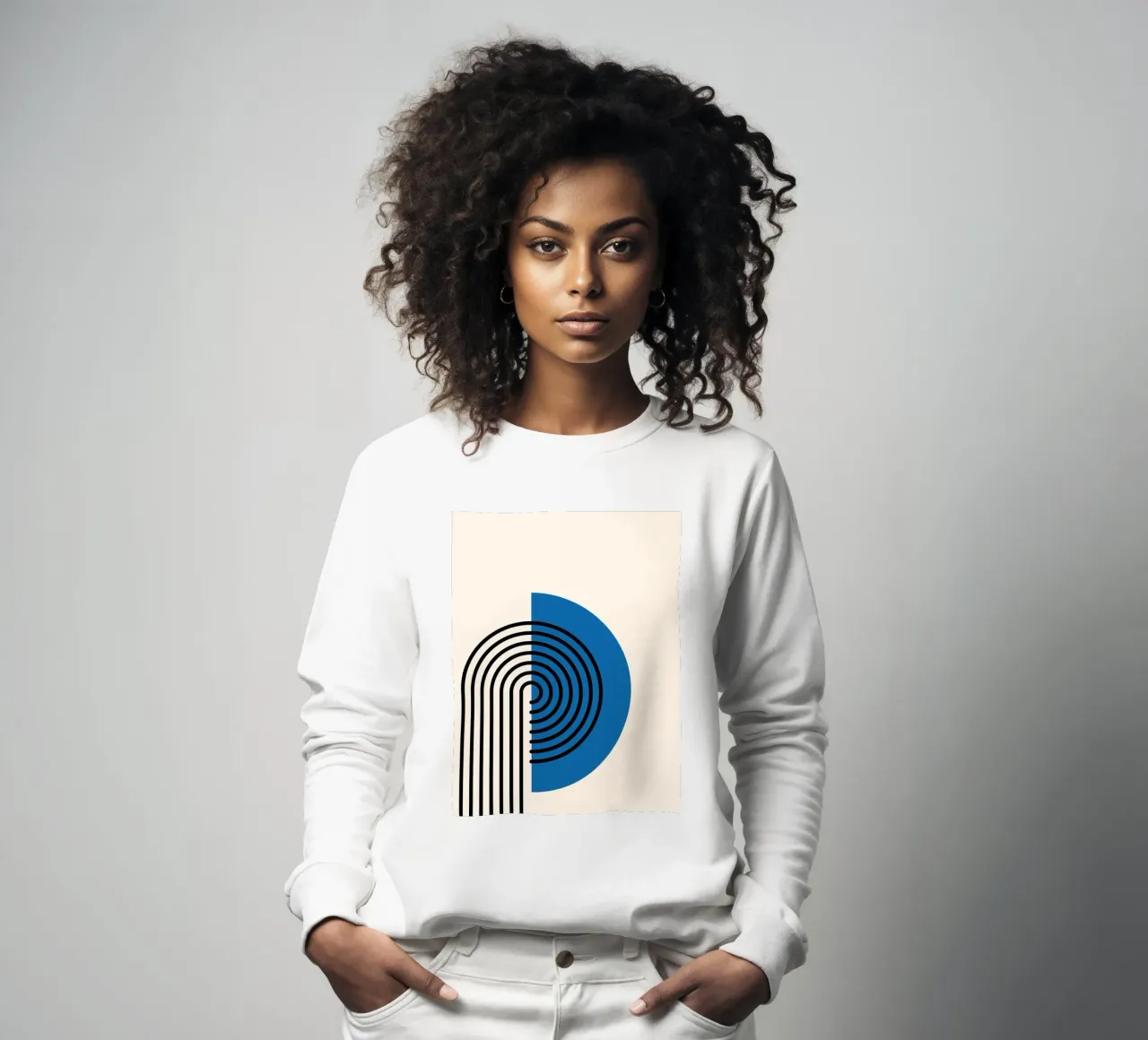 Retro Geometric Lines felpa da Cozy Vibes