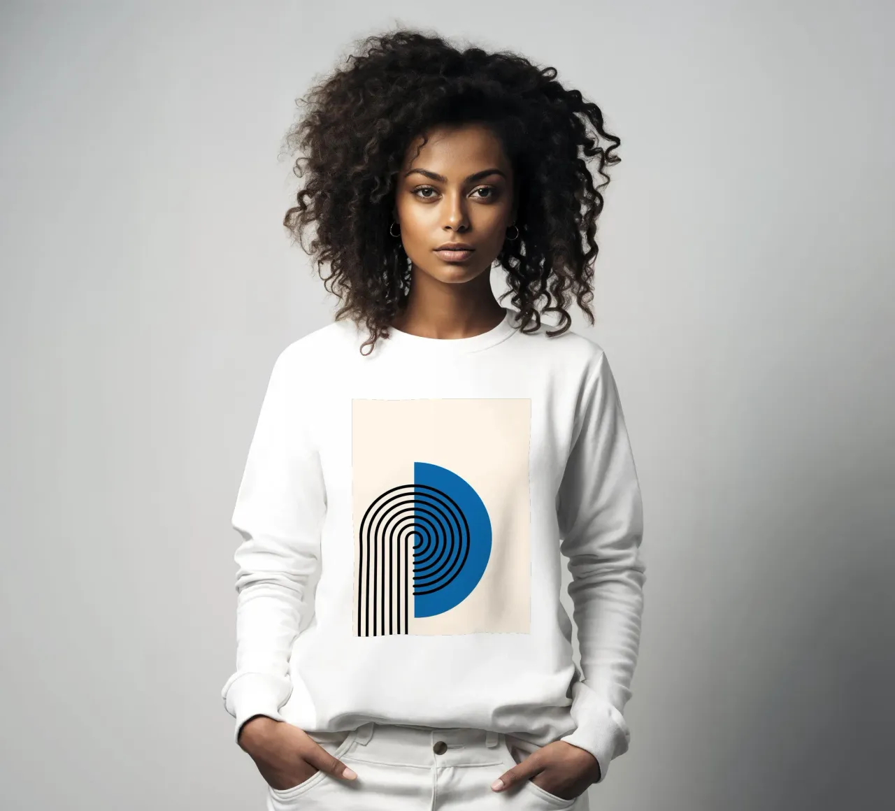 Retro Geometric Lines felpa da Cozy Vibes