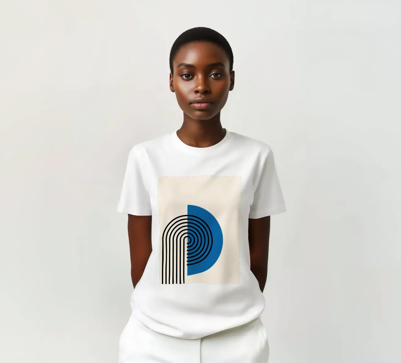 Retro Geometric Lines t-shirt da Cozy Vibes