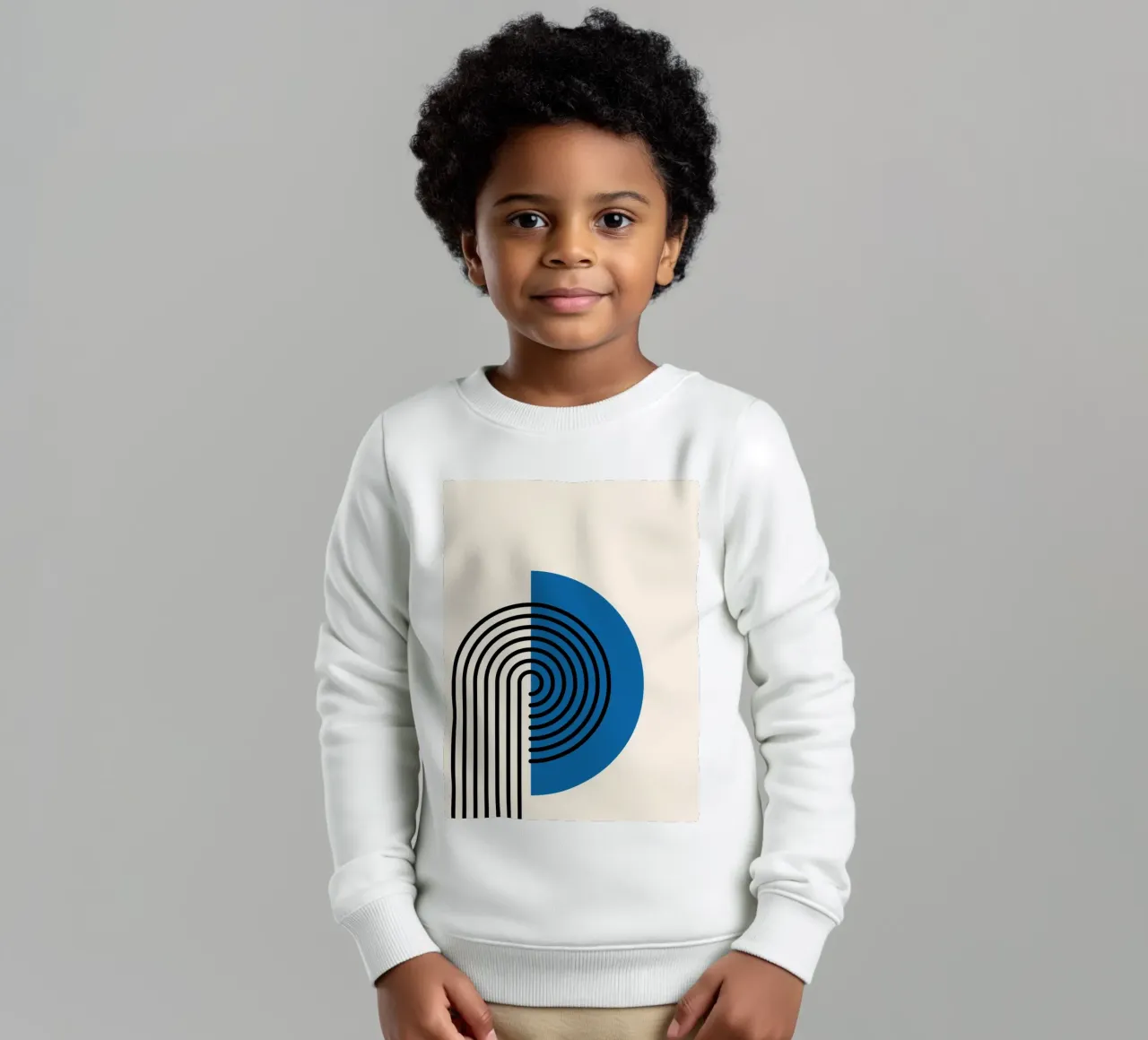 Retro Geometric Lines felpa bambino da Cozy Vibes