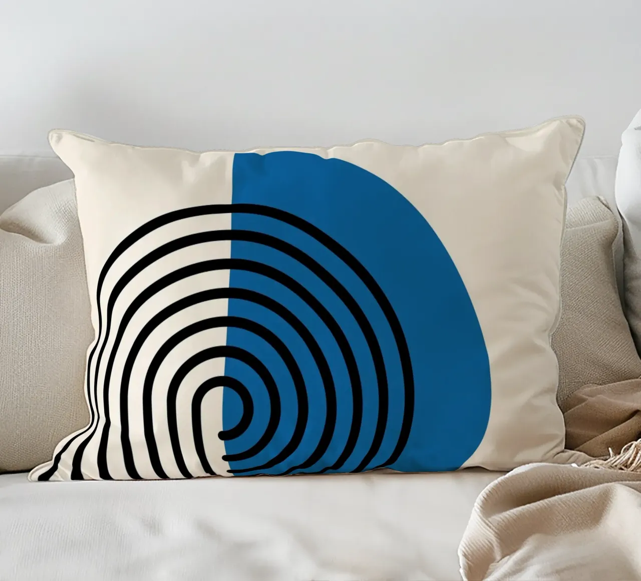 Retro Geometric Lines cuscino da Cozy Vibes