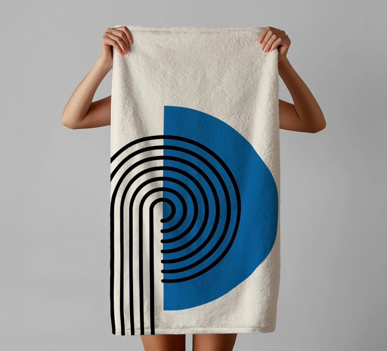 Retro Geometric Lines asciugamano da bagno da Cozy Vibes