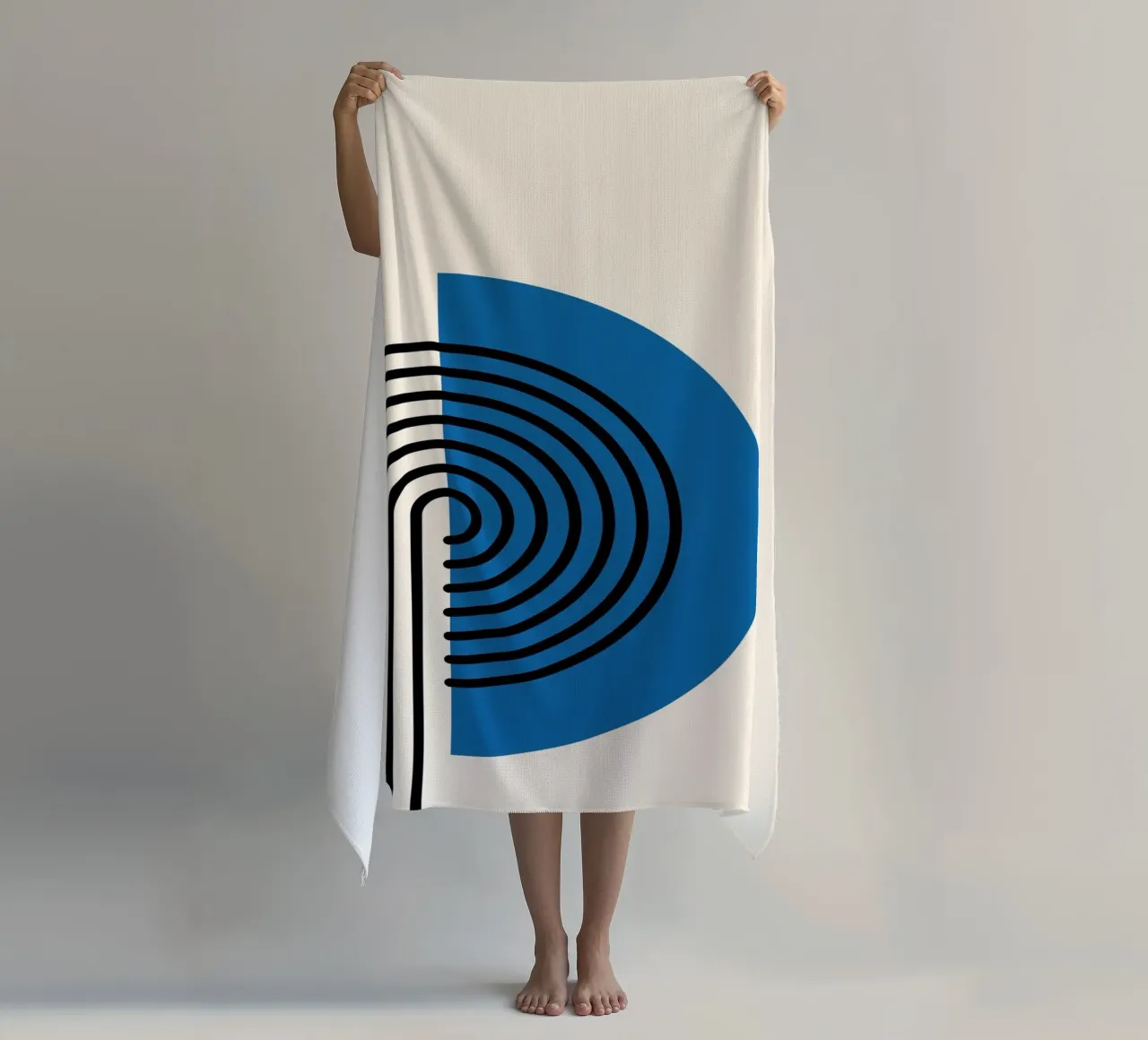 Retro Geometric Lines telo mare da Cozy Vibes